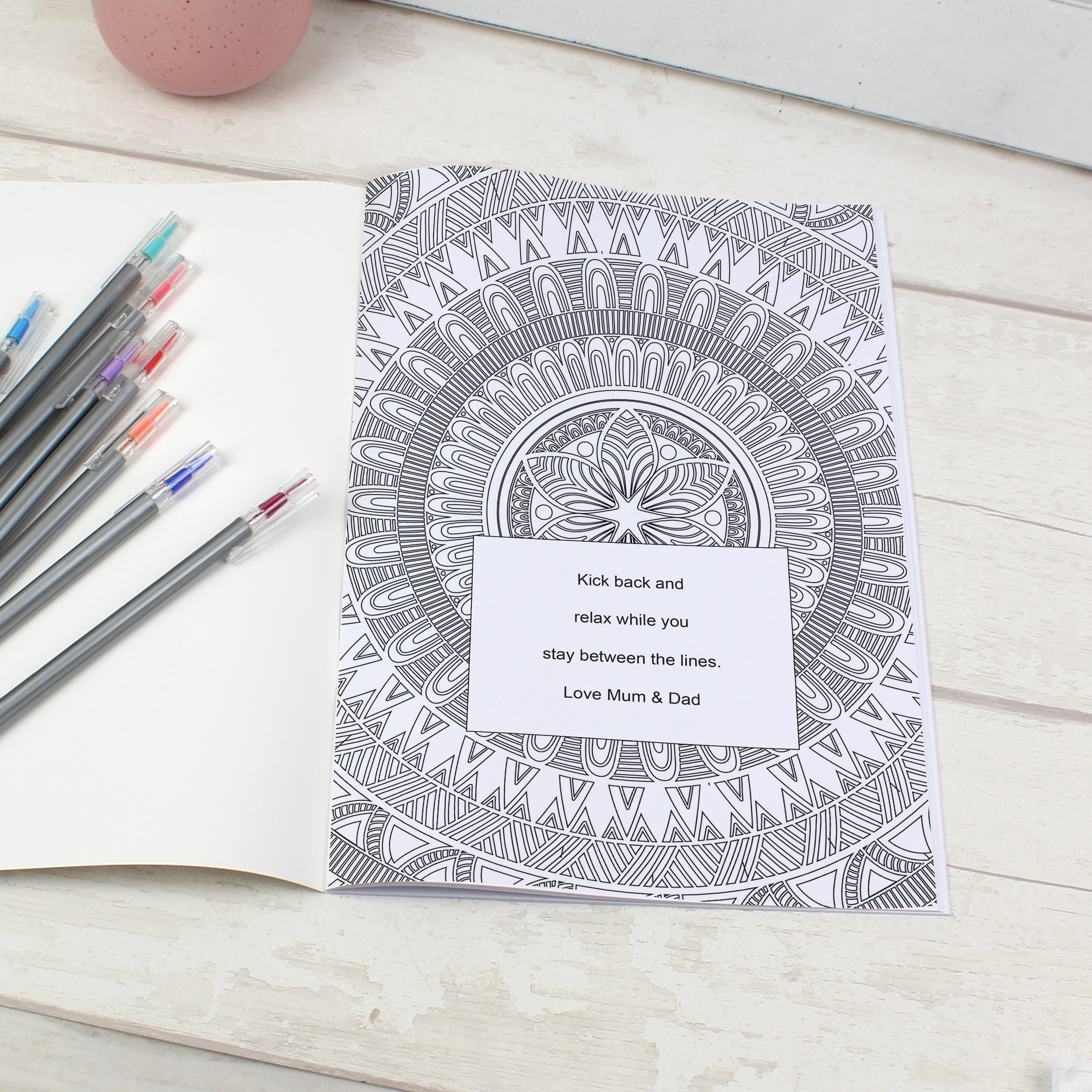 Personalised Mandala Colouring Book