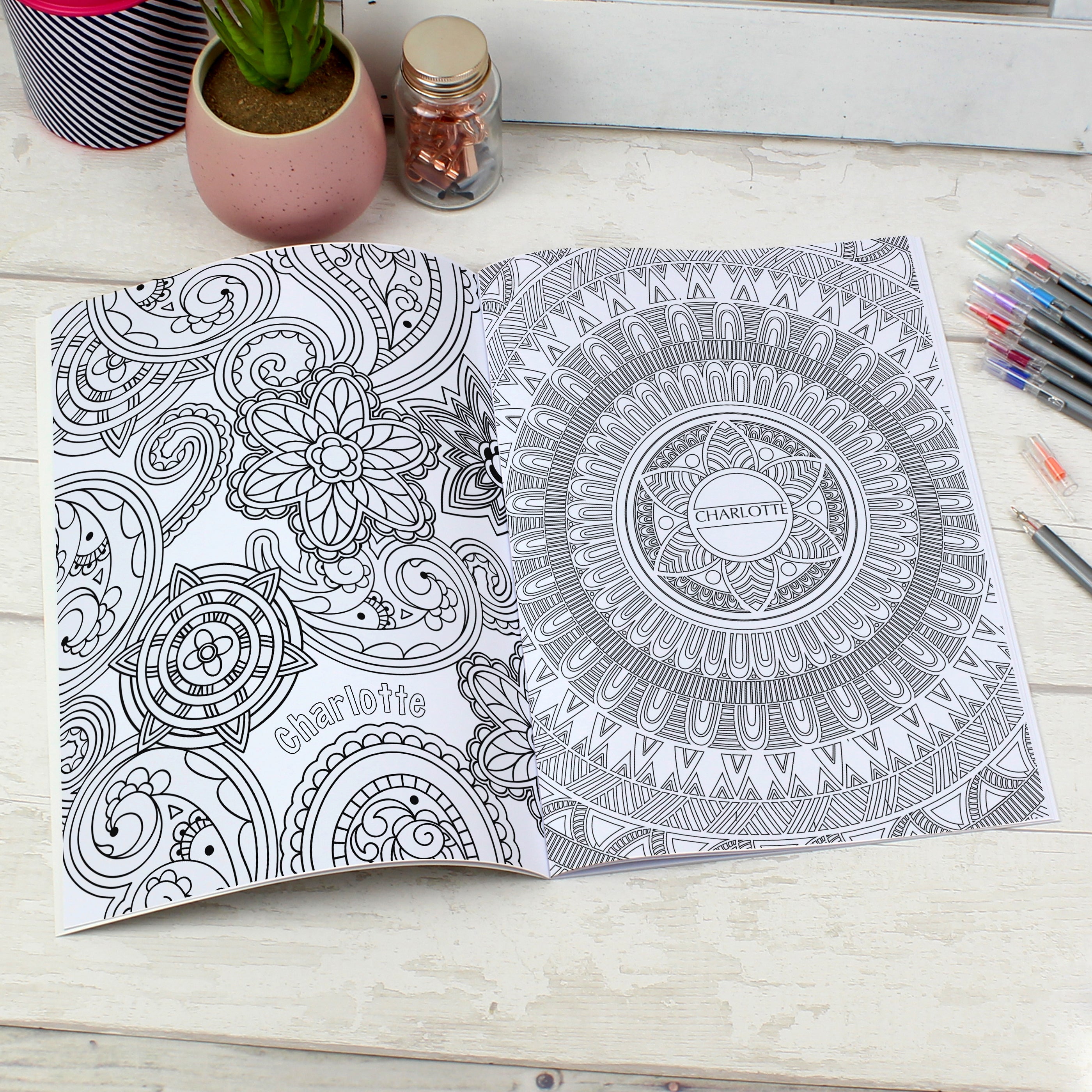 Personalised Mandala Colouring Book