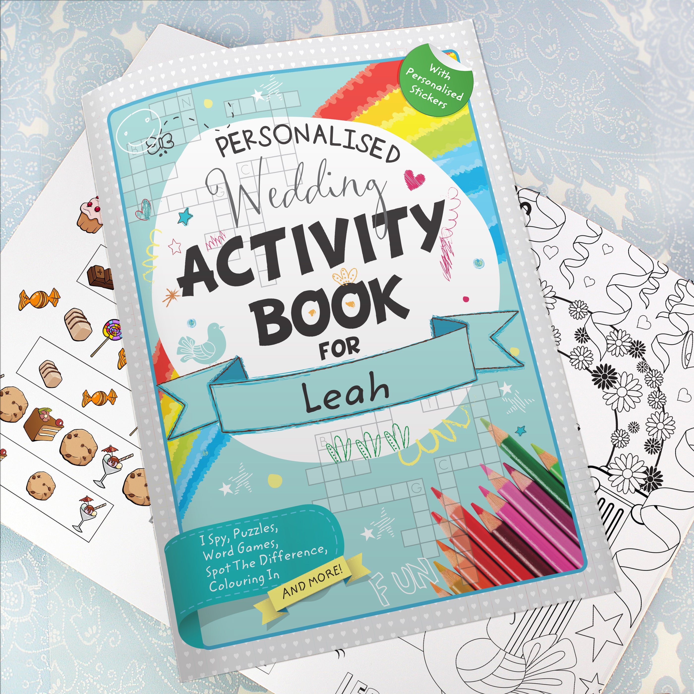 Personalised Wedding Activity Book with Stickers