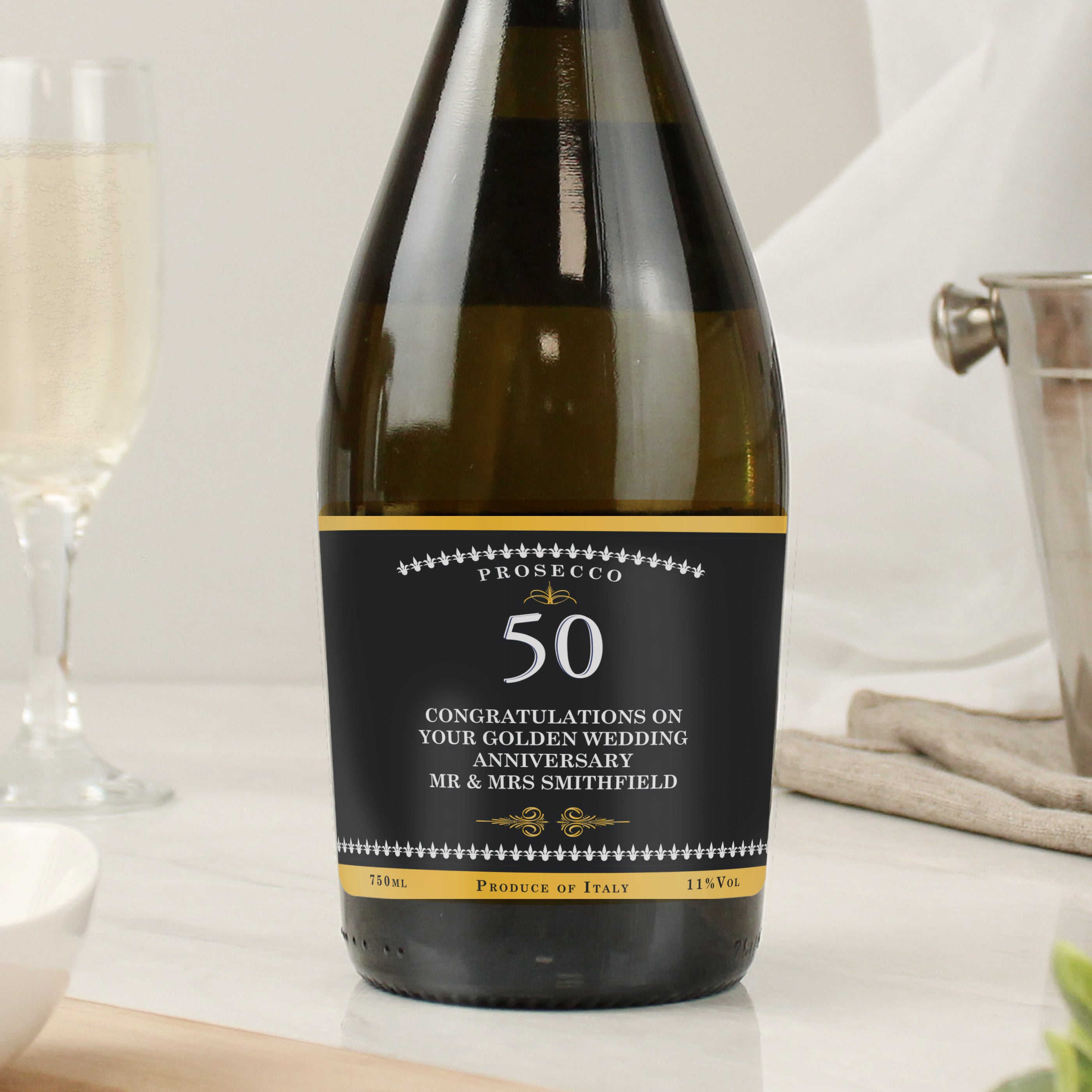 Personalised Birthday And Anniversary Bottle of Prosecco