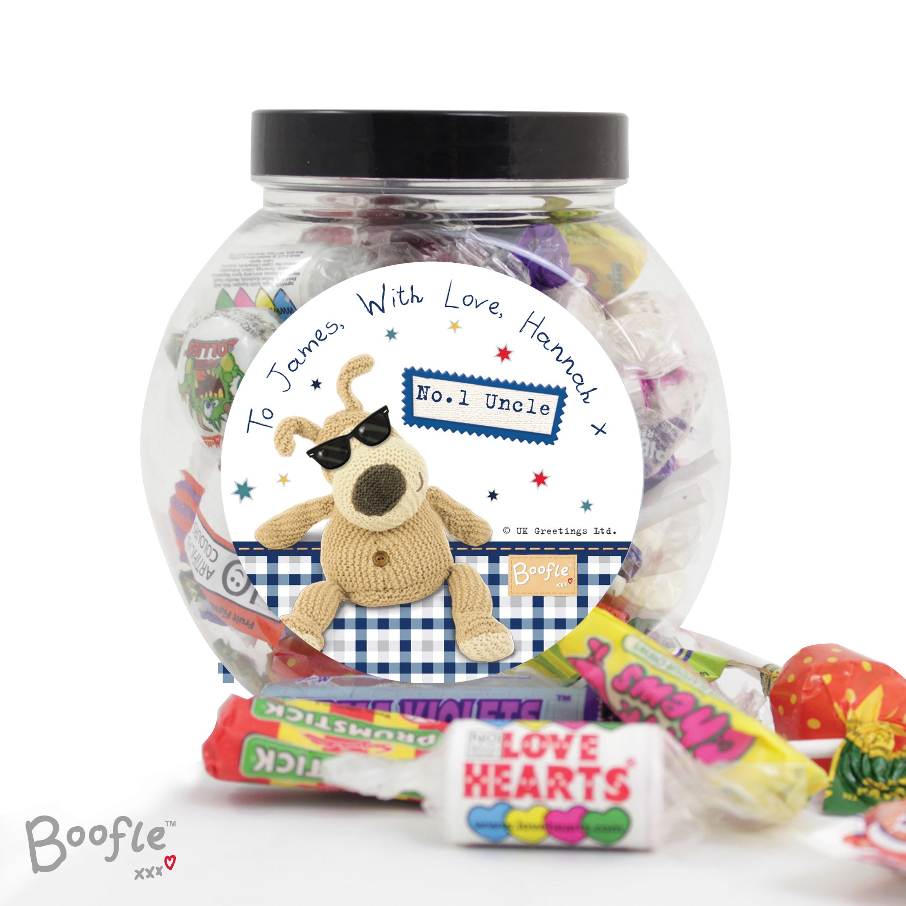 Personalised Boofle Stars Sweet Jar