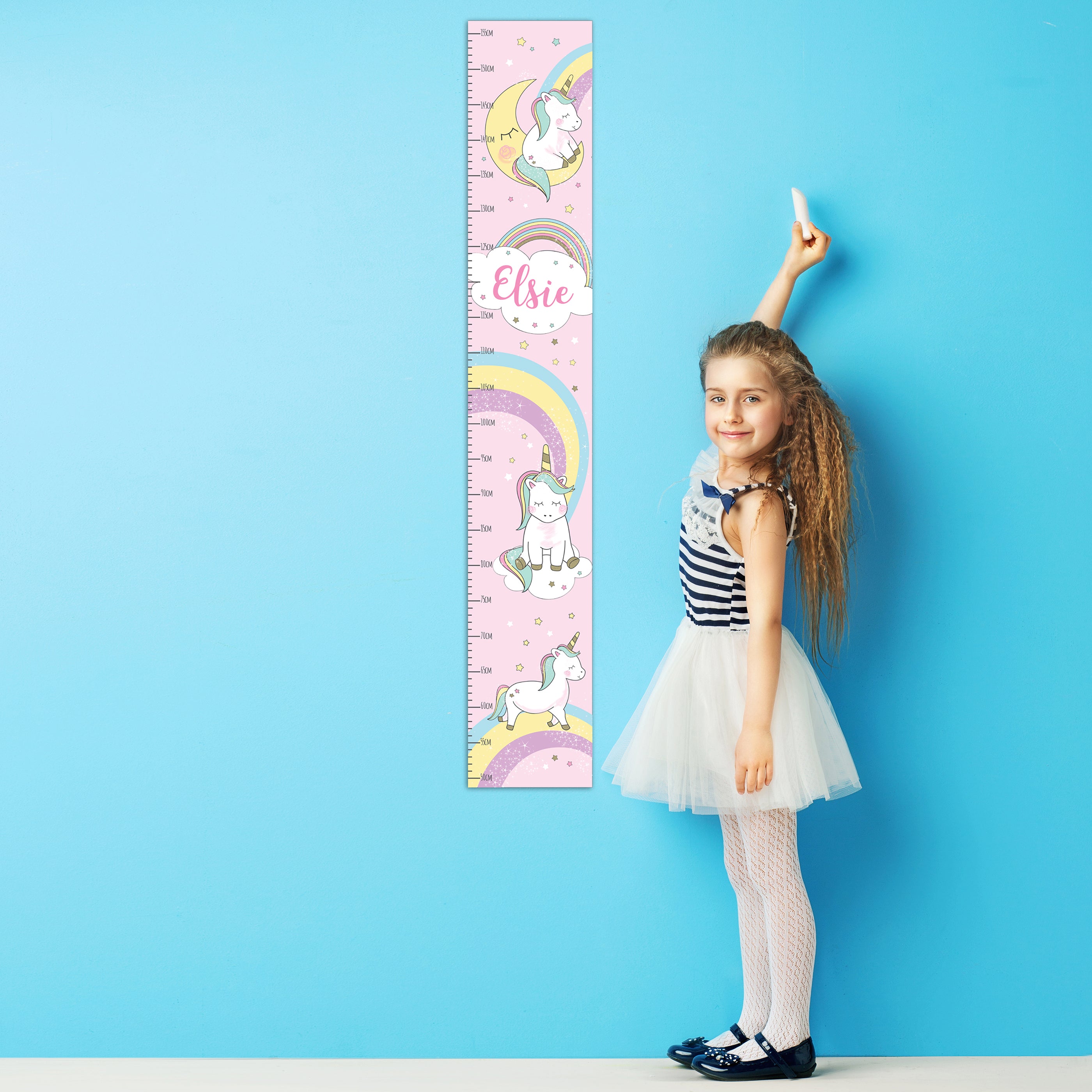 Personalised Baby Unicorn Height Chart