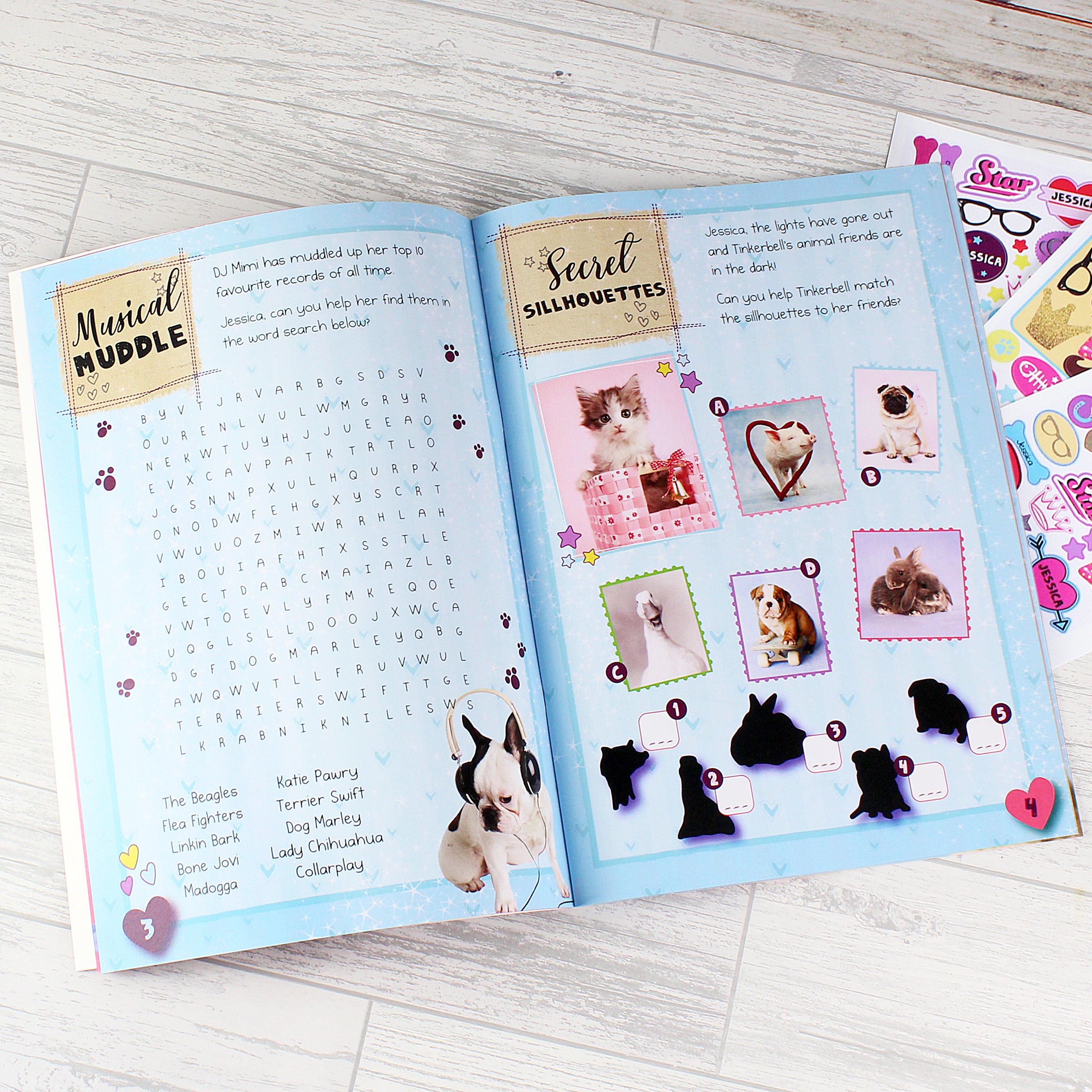 Personalised Rachael Hale Adorable Animals Activity Book With Stickers