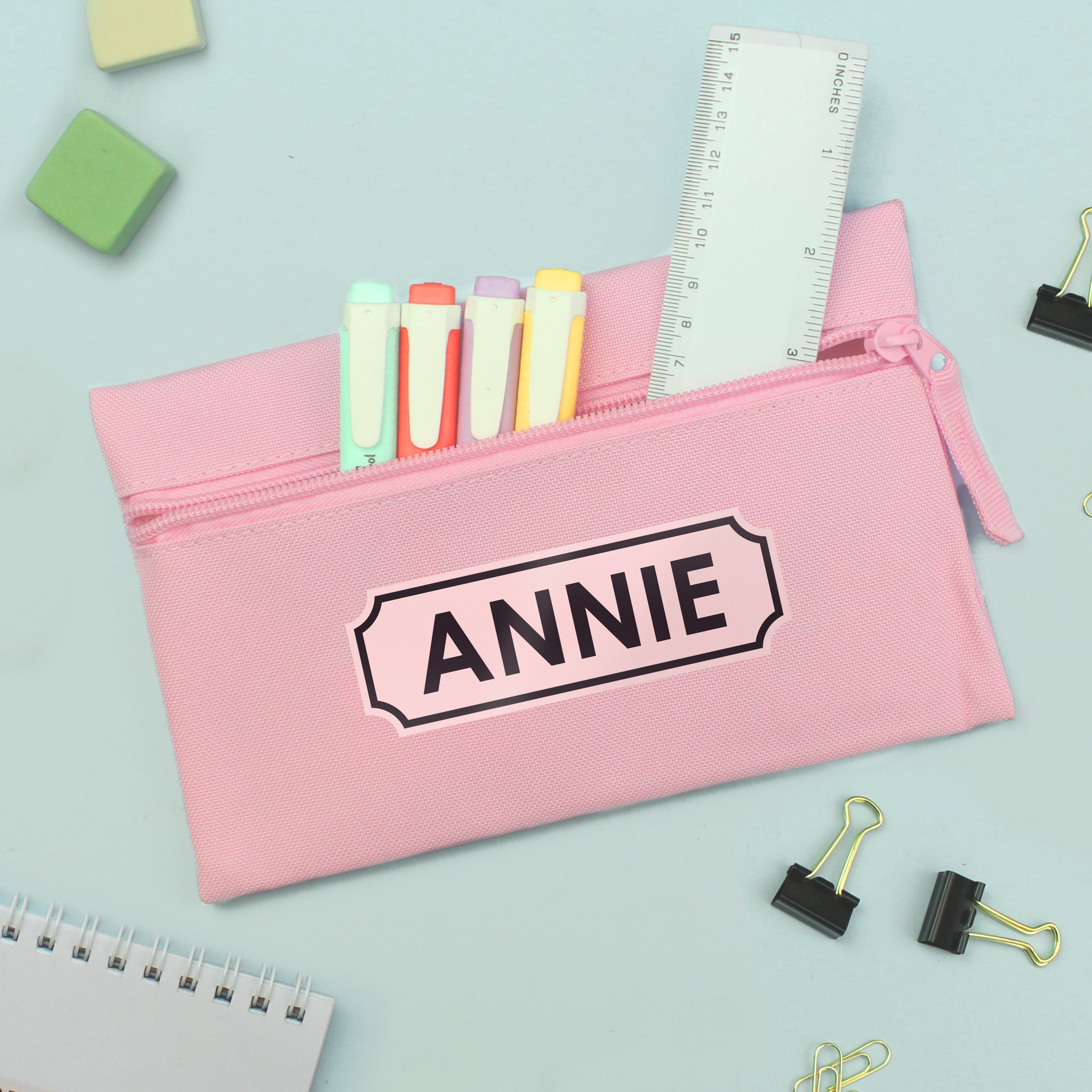 Personalised Pink Pencil Case