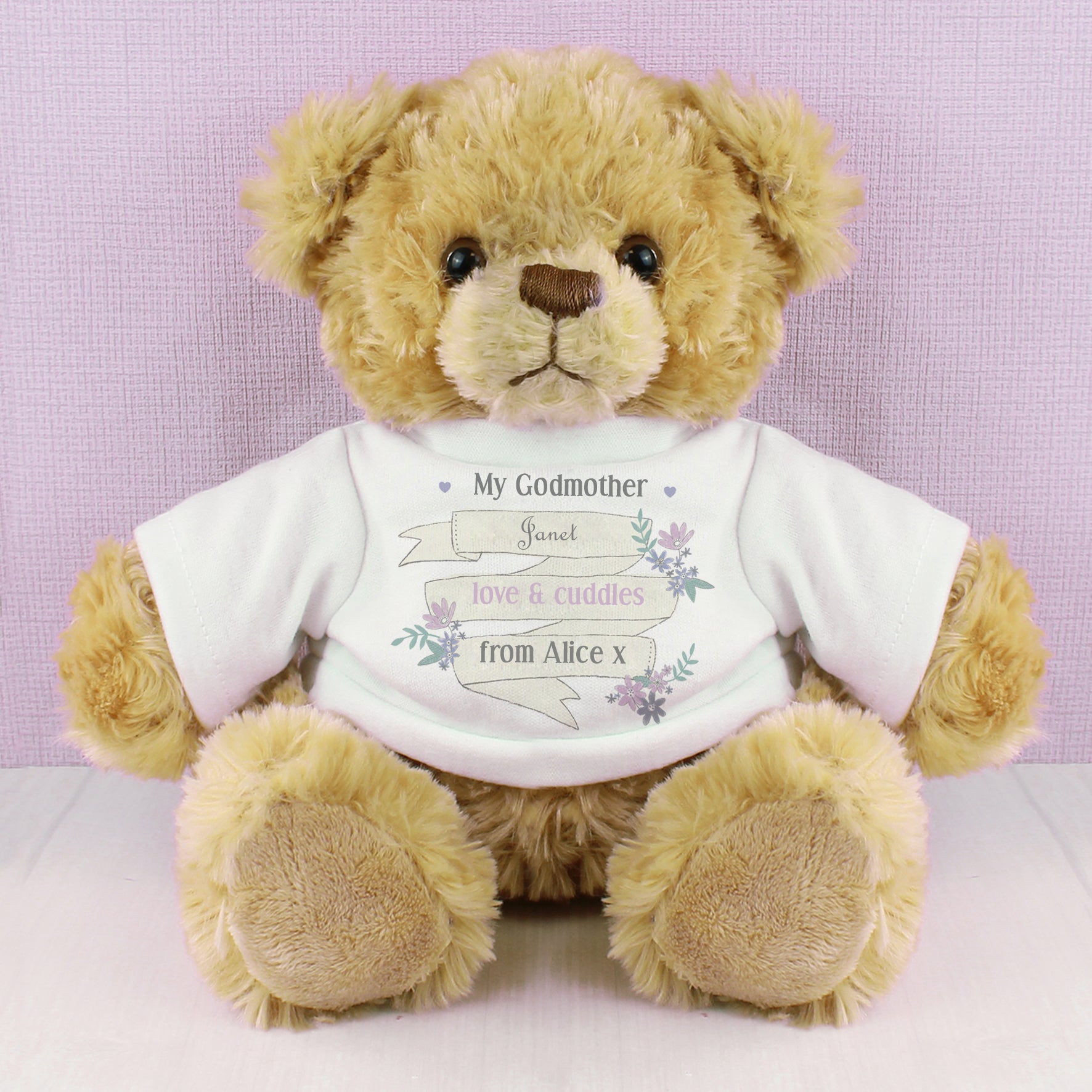 Personalised Garden Bloom Message Teddy Bear