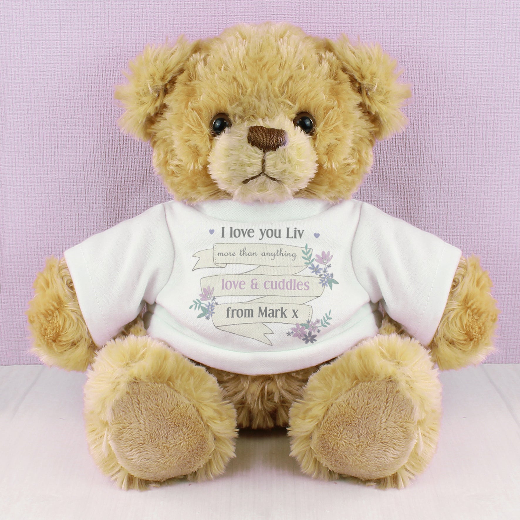 Personalised Garden Bloom Message Teddy Bear