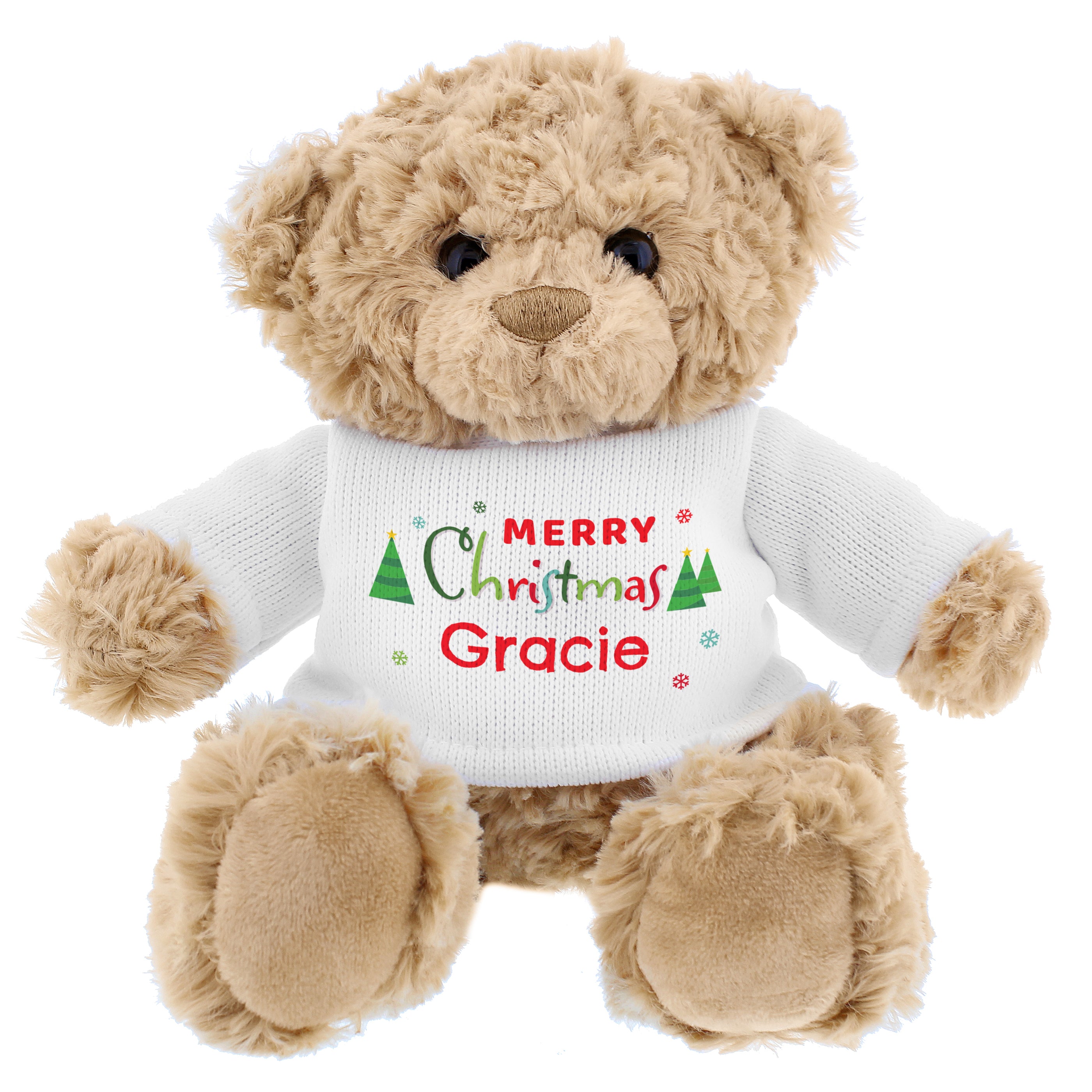 Personalised Merry Christmas Teddy Bear