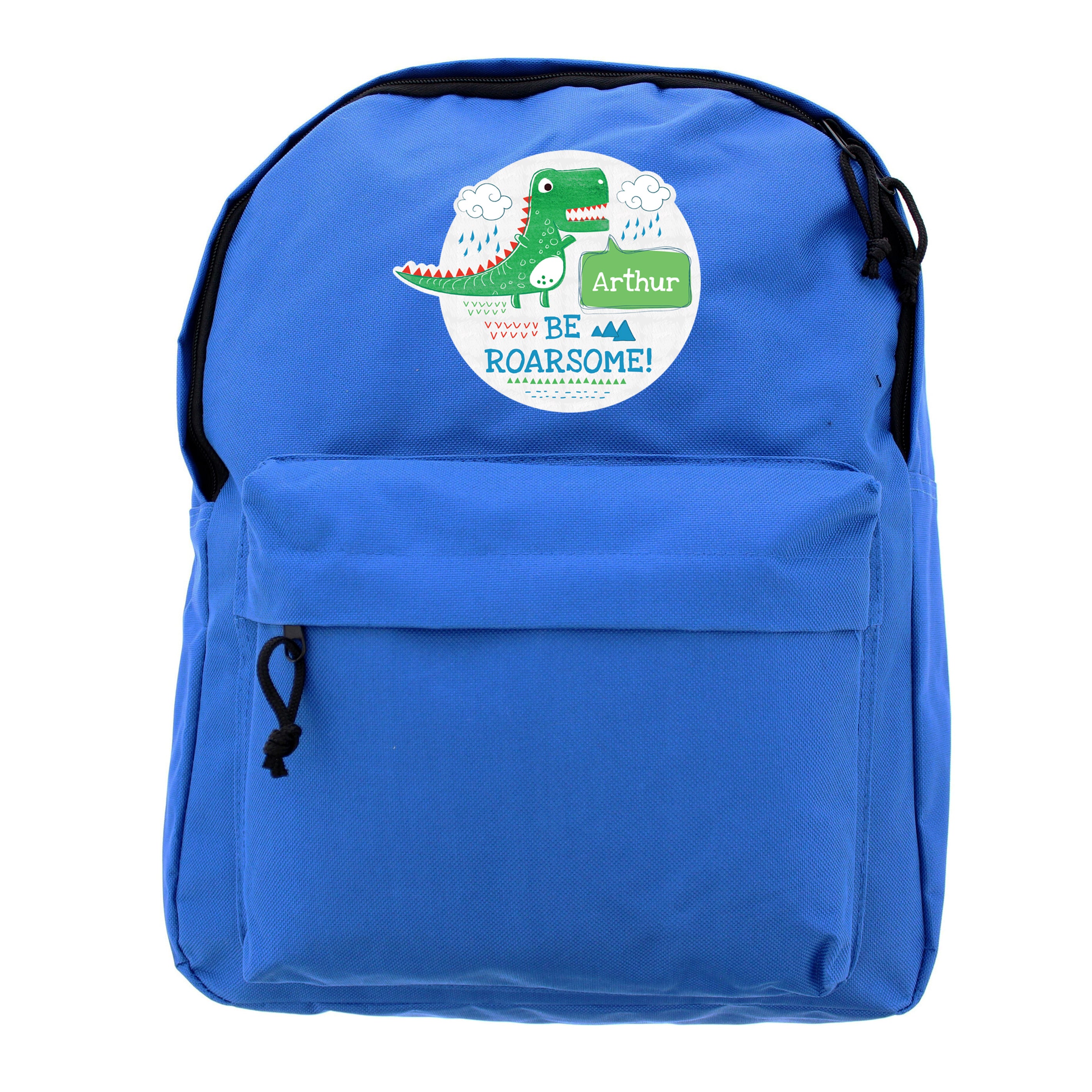 Personalised 'Be Roarsome' Dinosaur Backpack