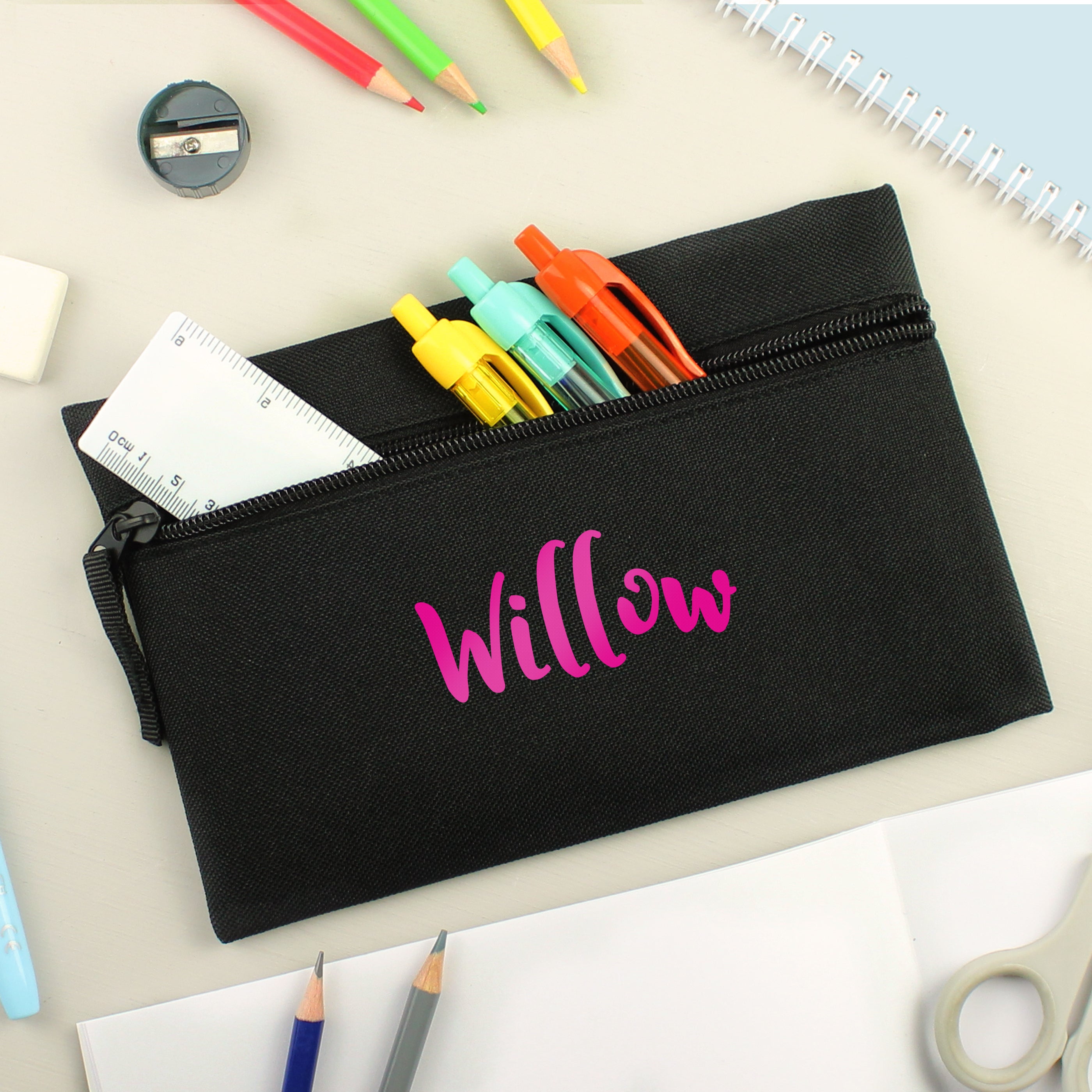 Personalised Pink Name Pencil Case