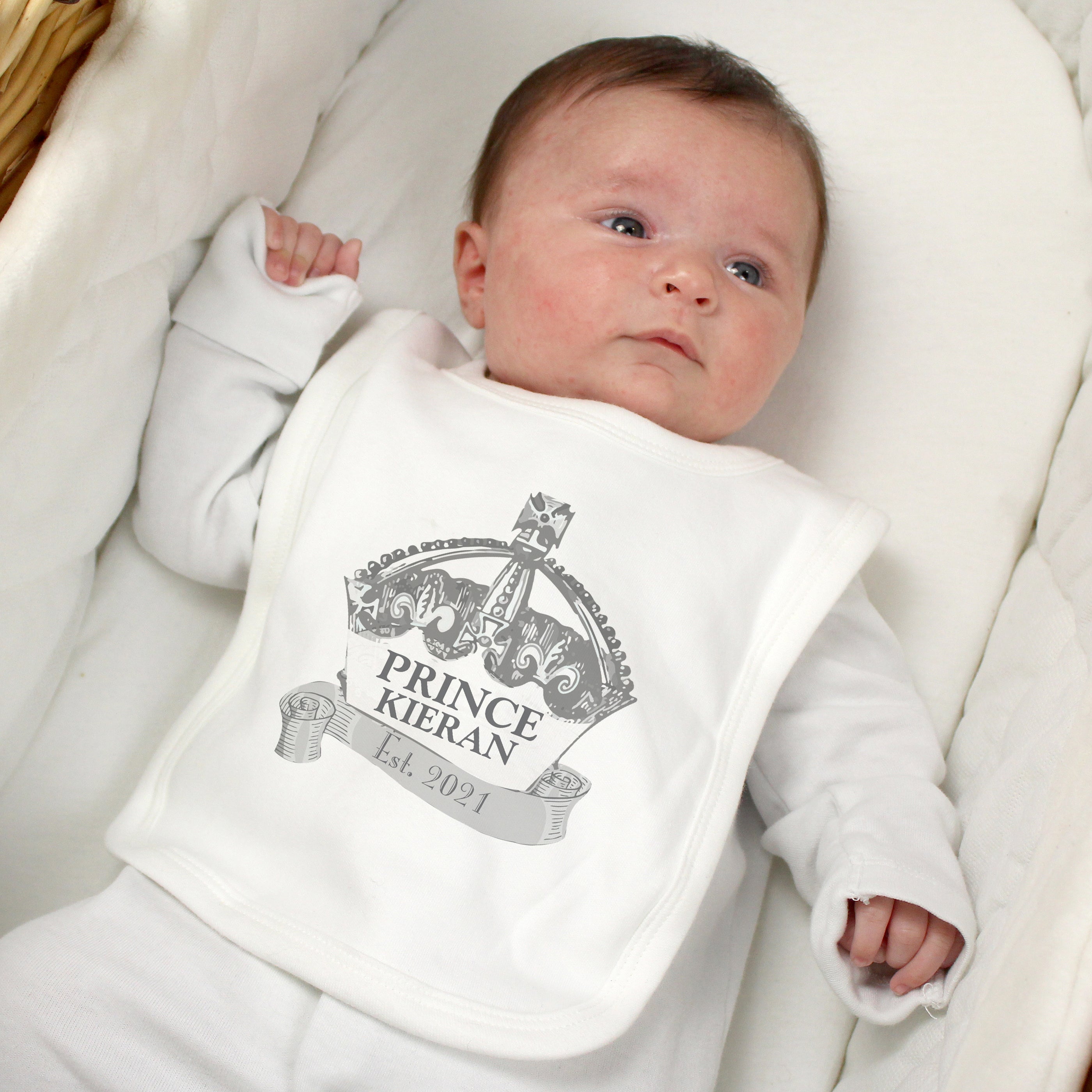 Personalised Royal Crown Bib