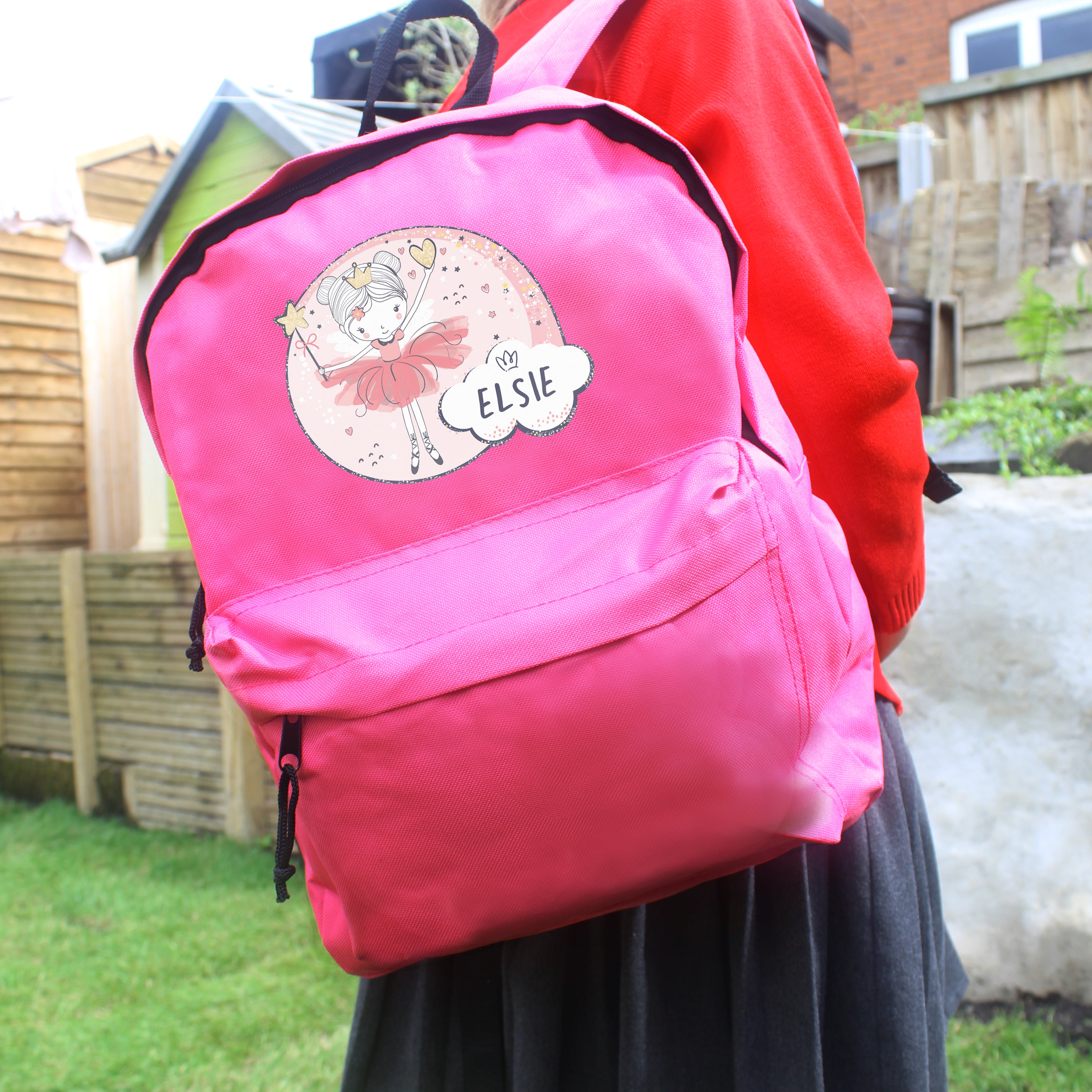 Personalised Fairy Pink Backpack