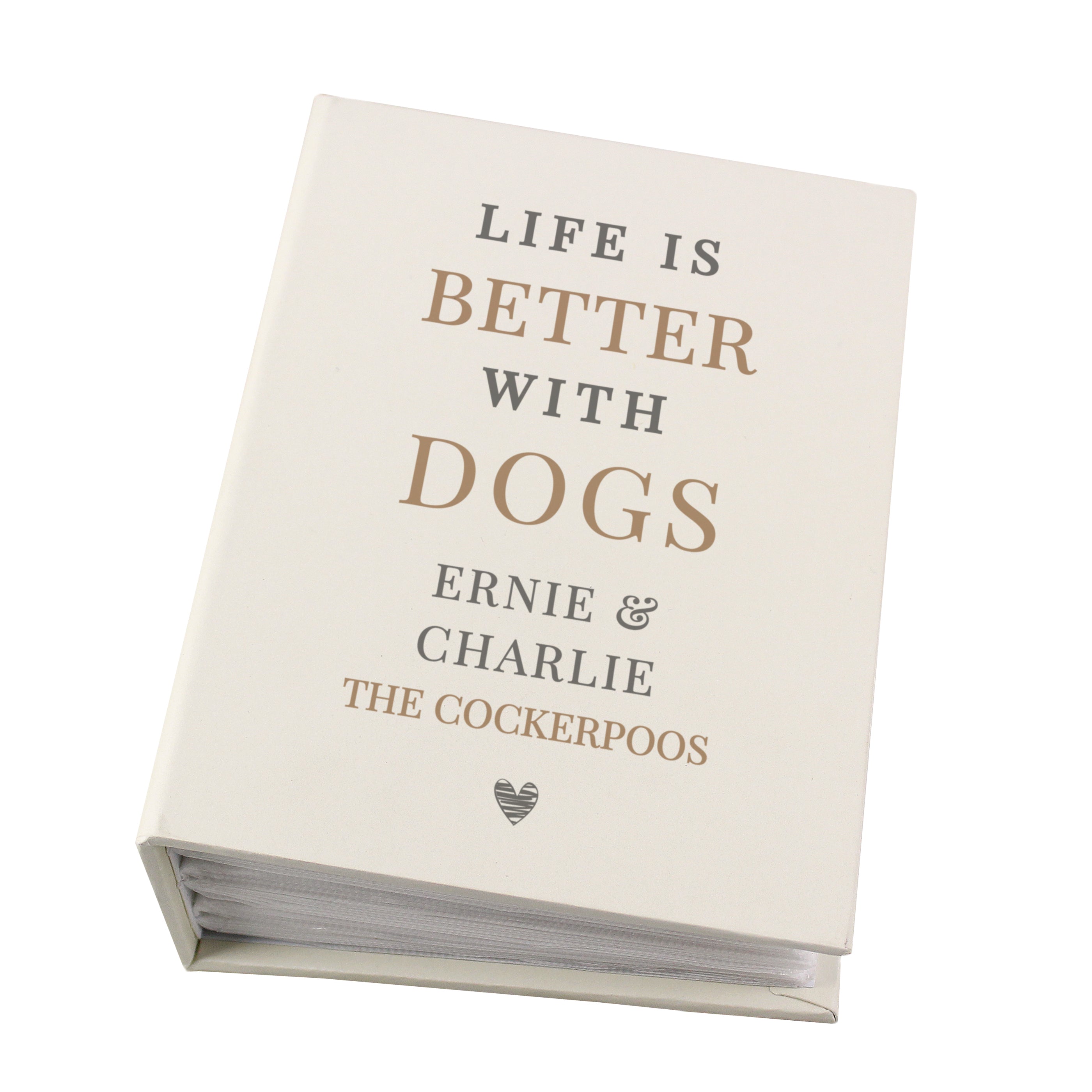 Personalised Life is Better With Pets 6x4 Photo Album with Sleeves