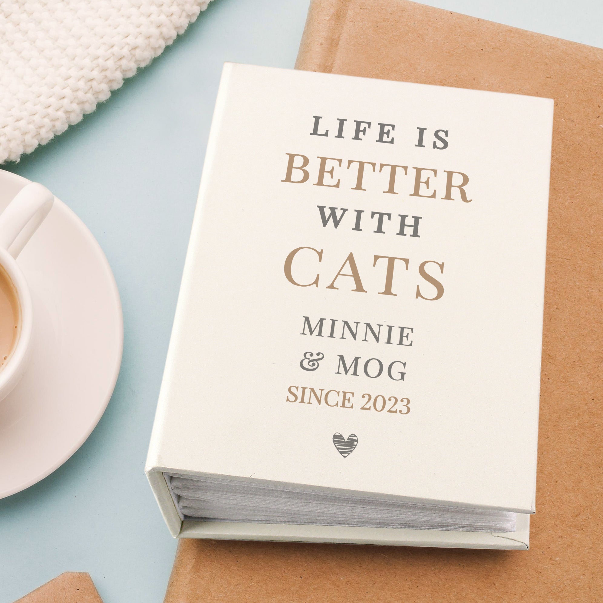 Personalised Life is Better With Pets 6x4 Photo Album with Sleeves