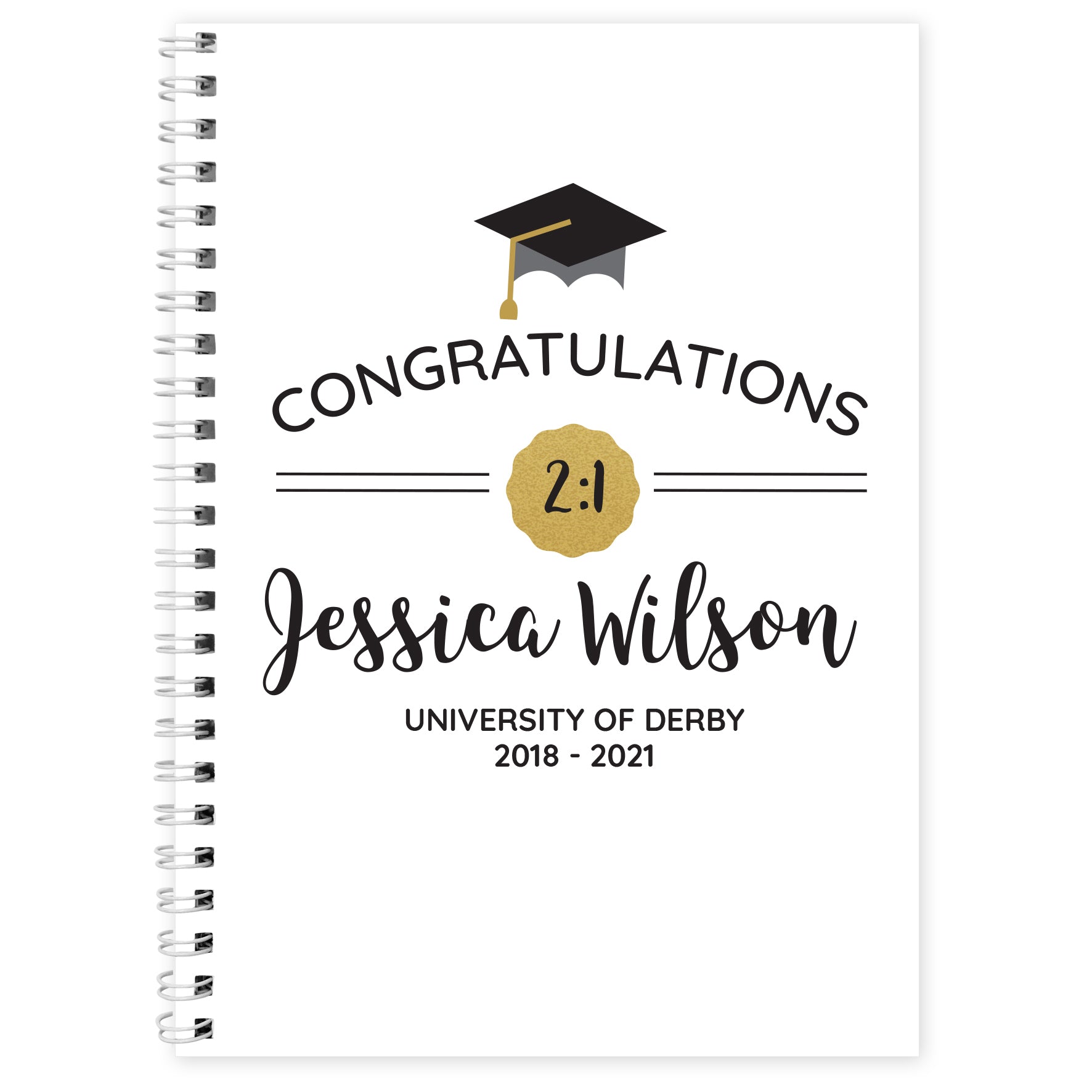 Personalised Graduation A5 Notebook