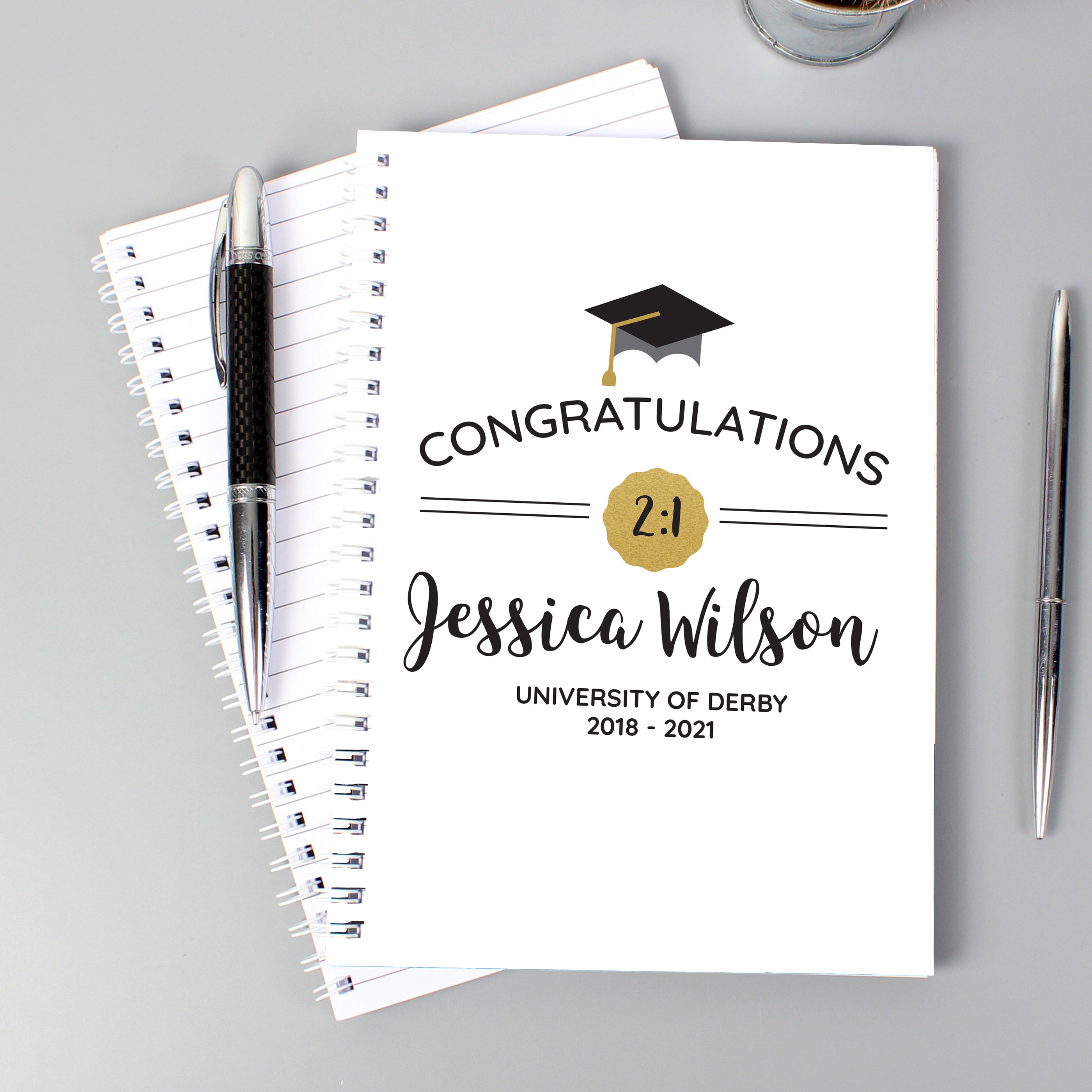 Personalised Graduation A5 Notebook