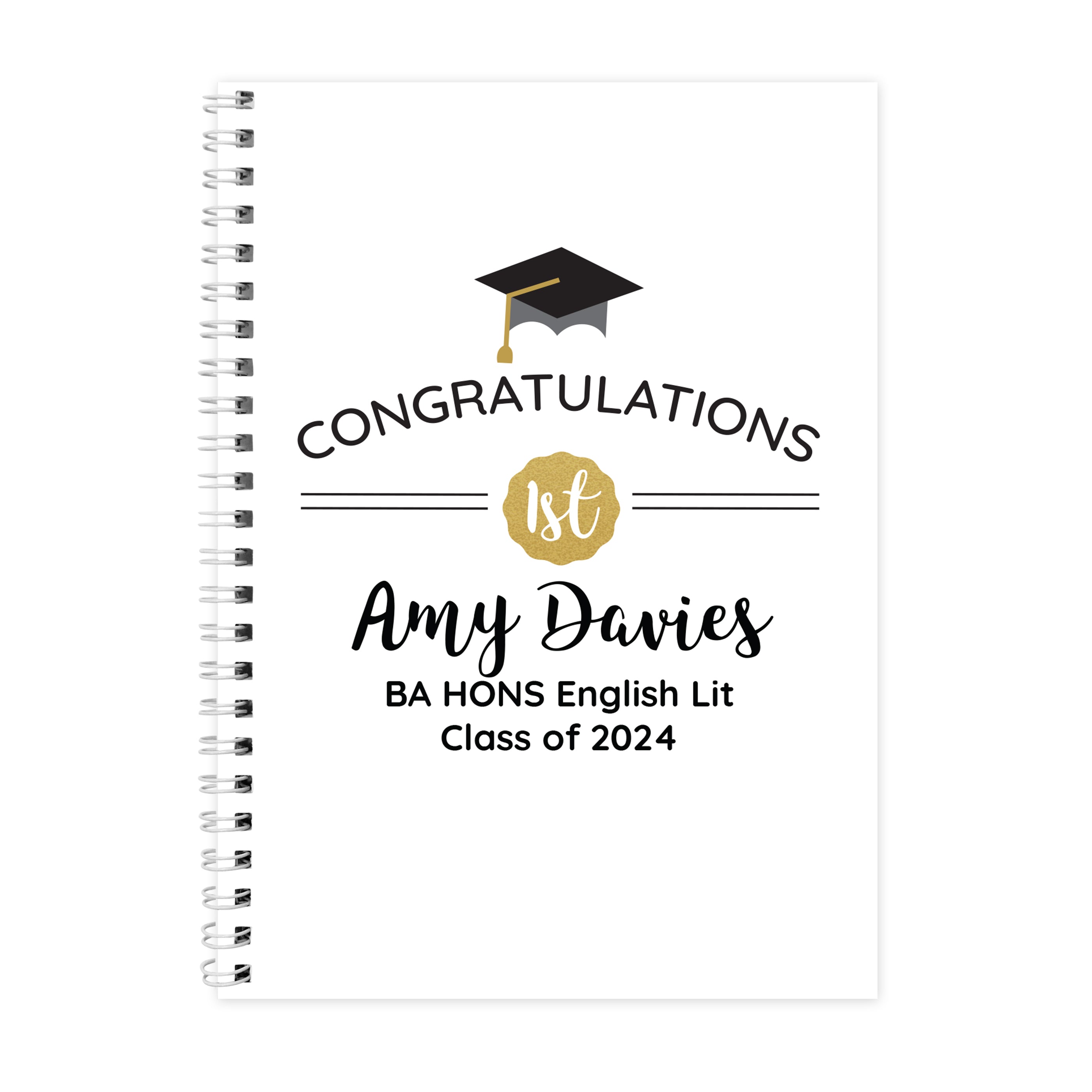 Personalised Graduation A5 Notebook