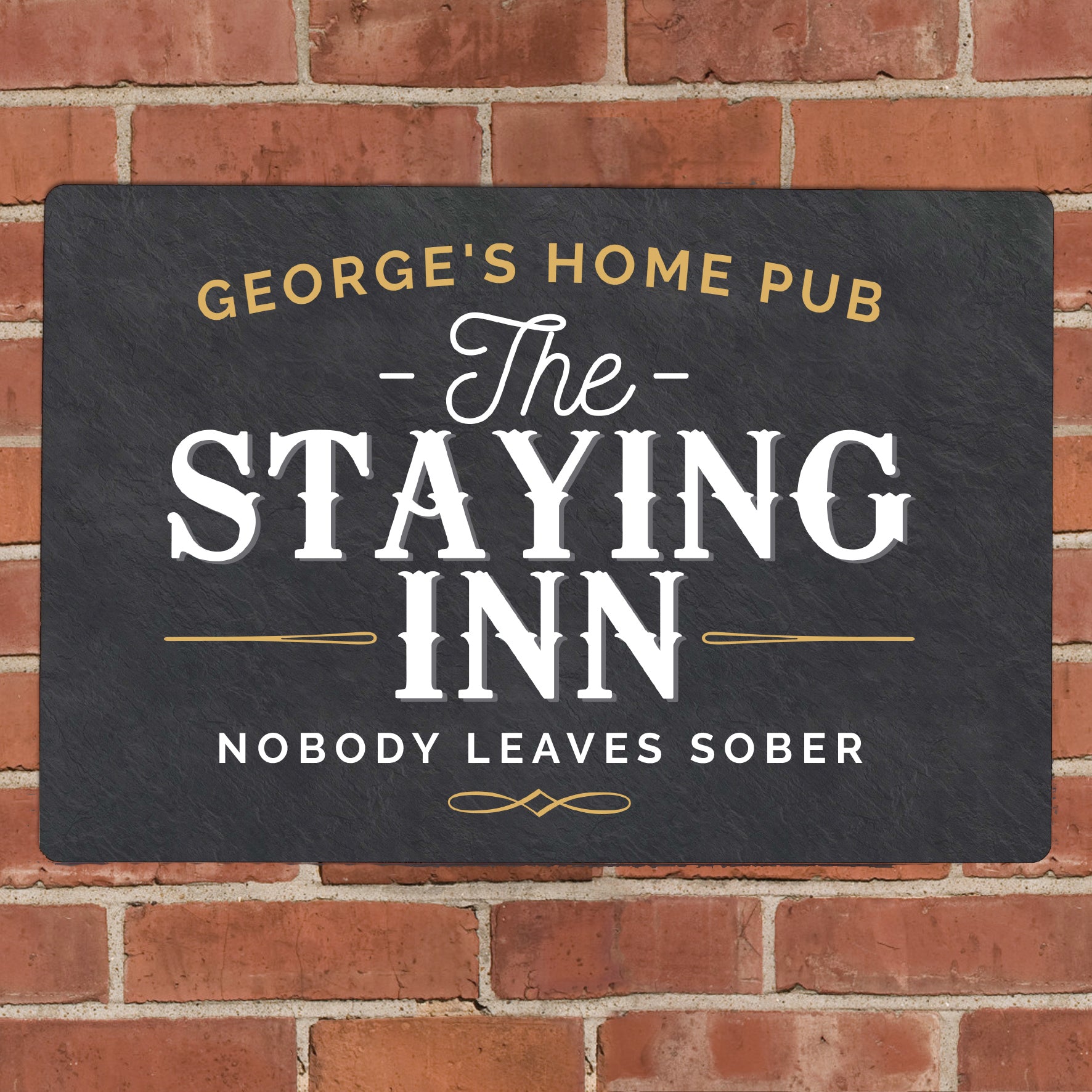 Personalised Staying Inn Metal Sign