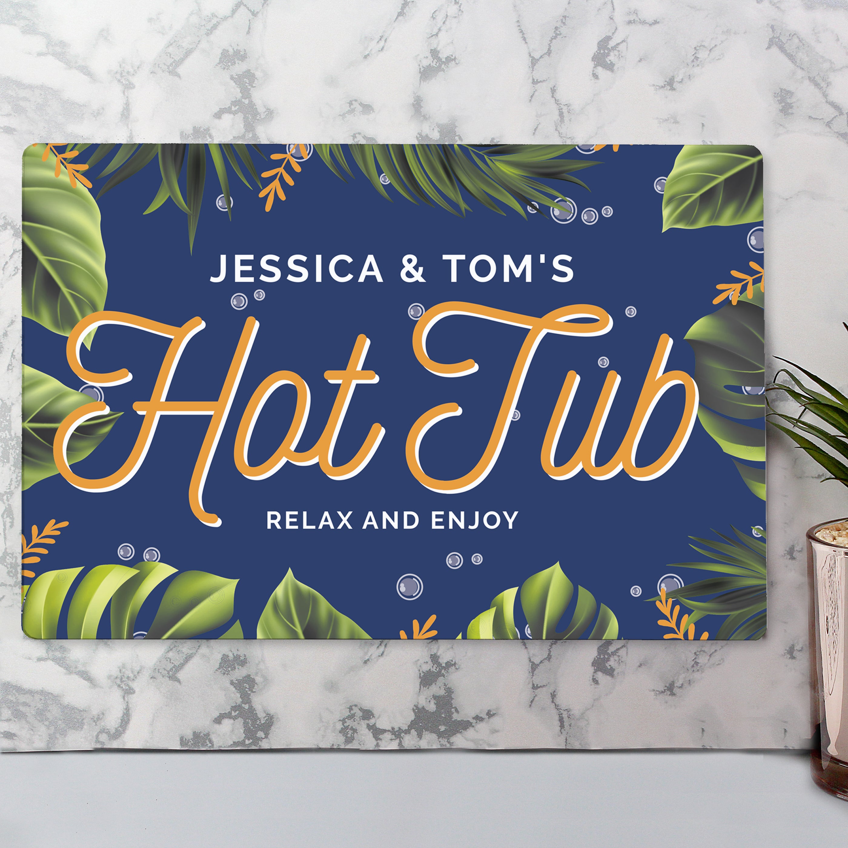 Personalised Hot Tub Metal Sign