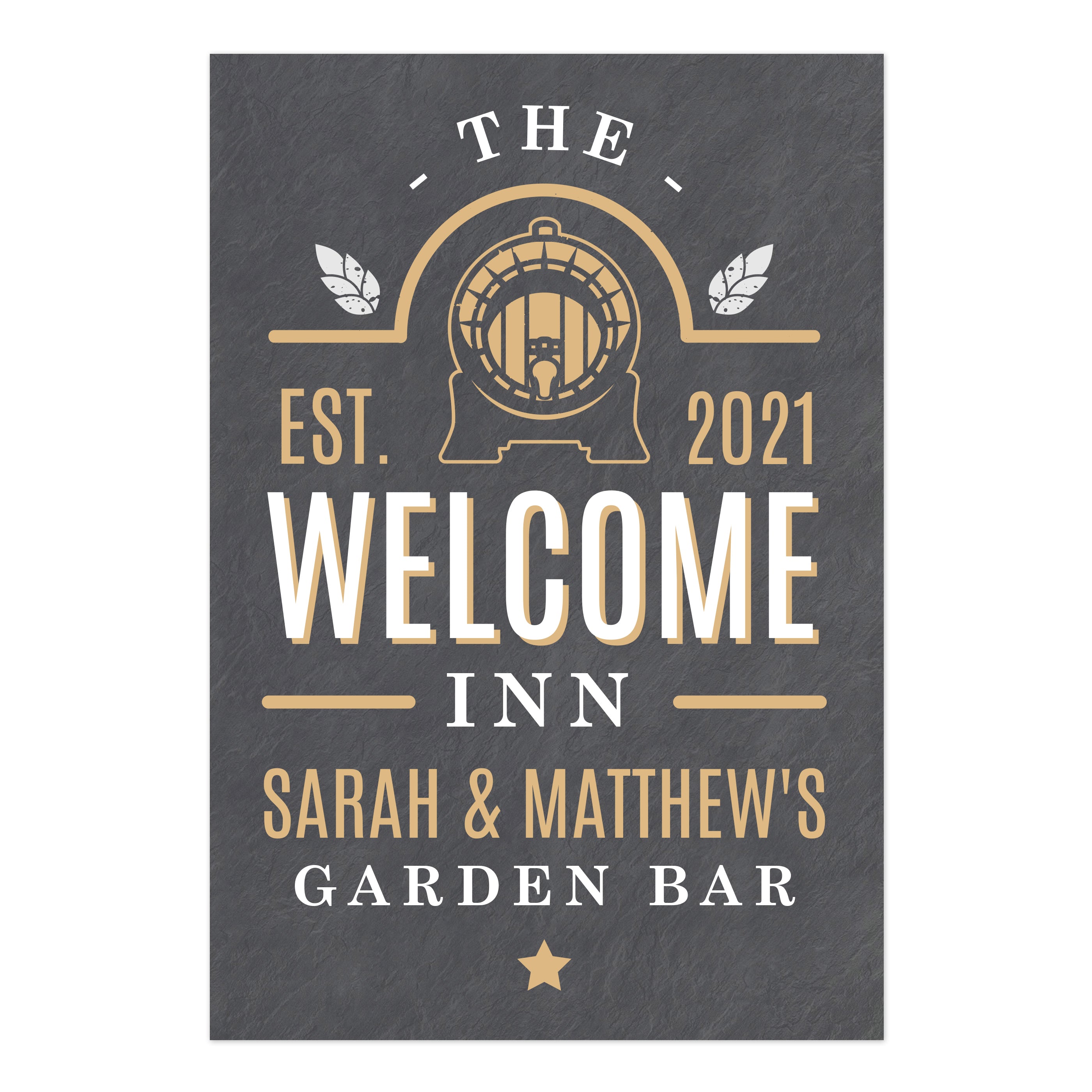 Personalised The Welcome Inn Metal Sign