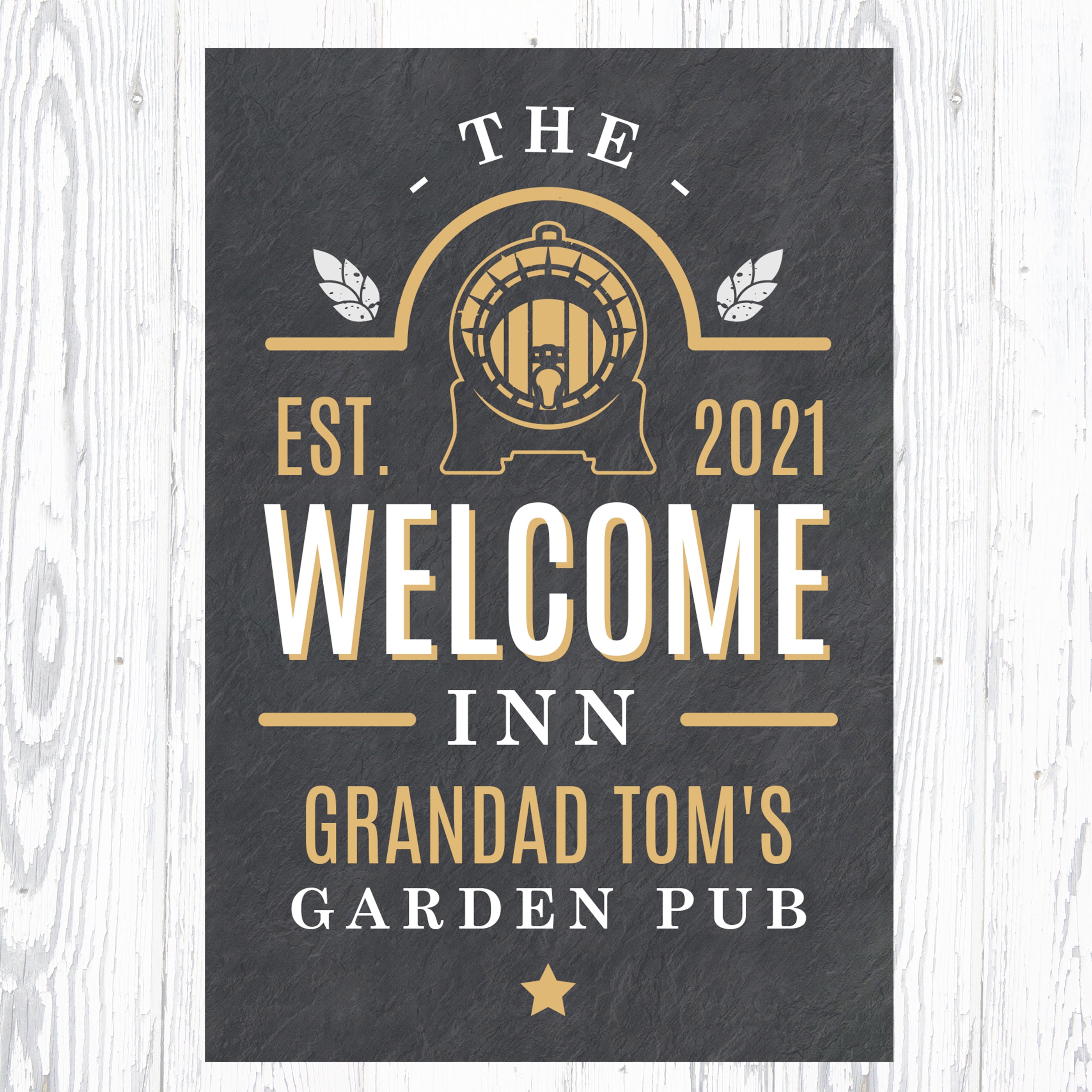 Personalised The Welcome Inn Metal Sign