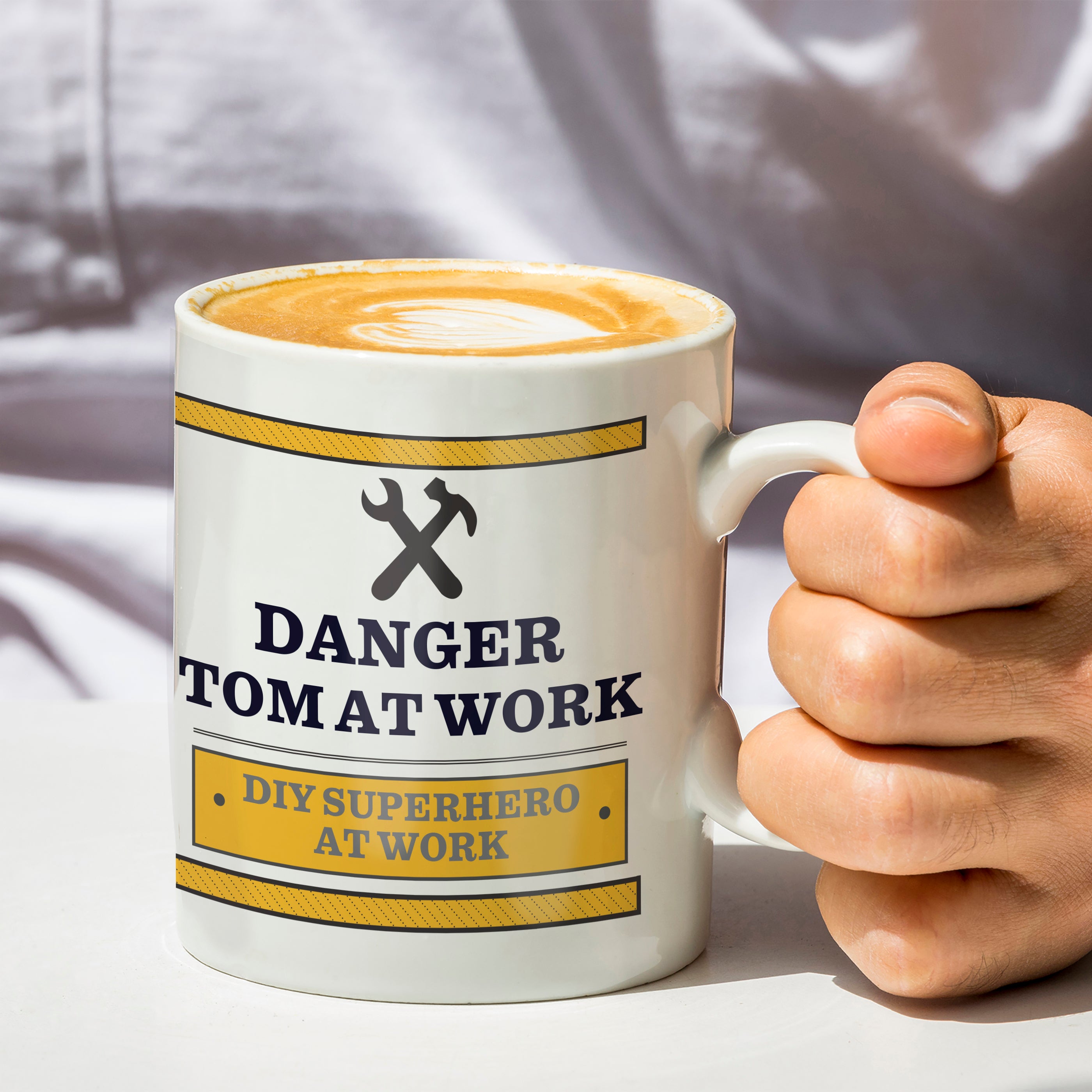 Personalised Man At Work Mug