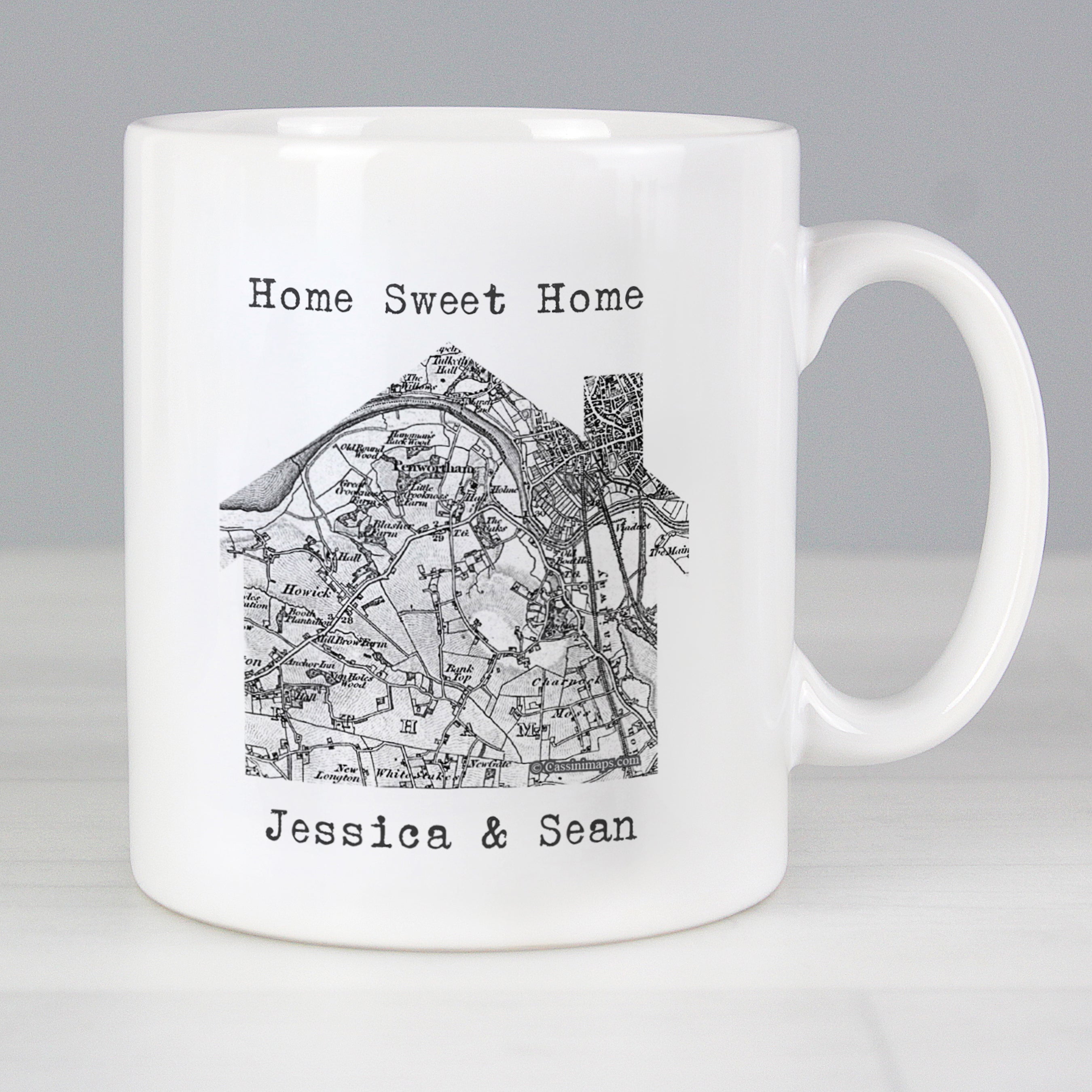 Personalised 1805 - 1874 Old Series Map Home Mug