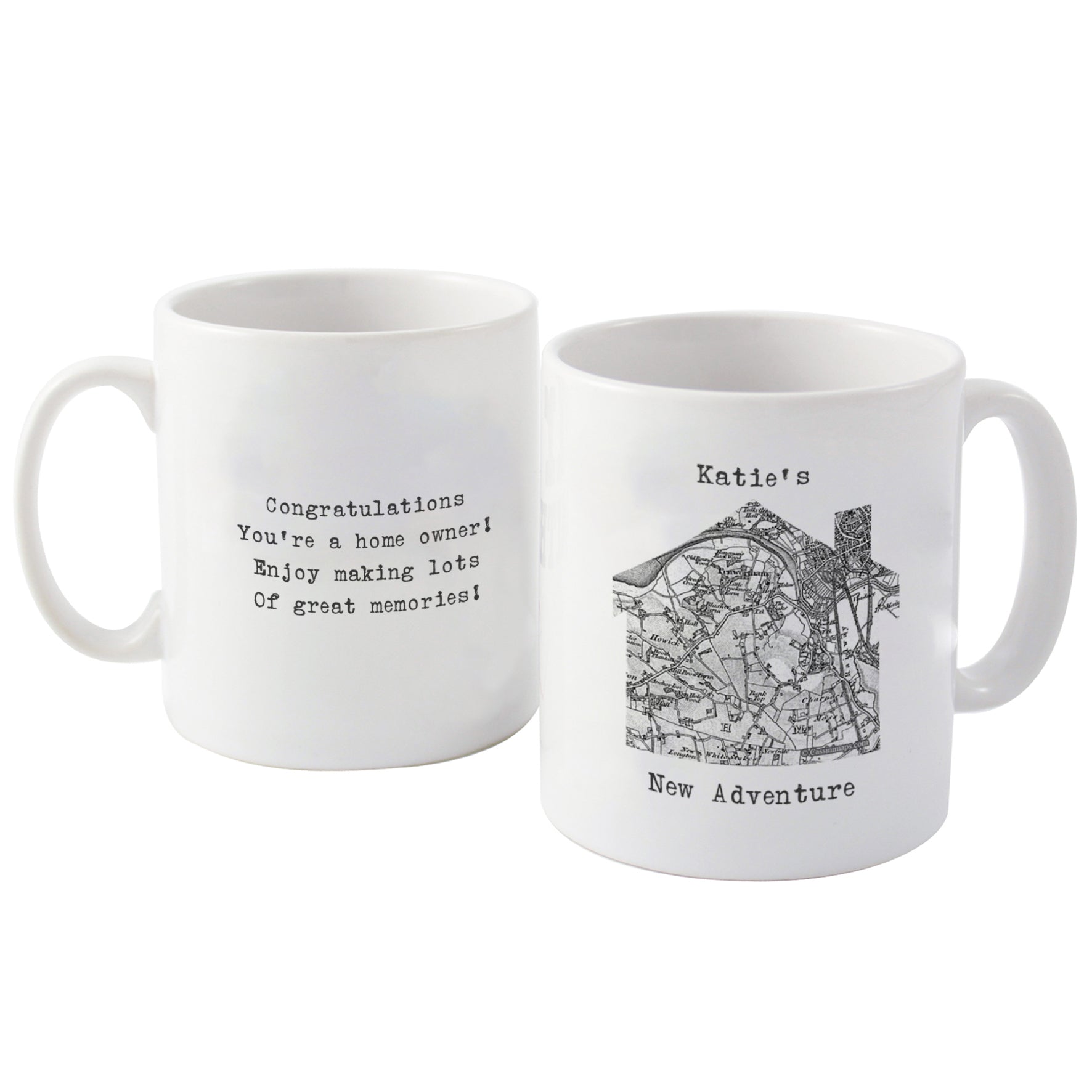 Personalised 1805 - 1874 Old Series Map Home Mug