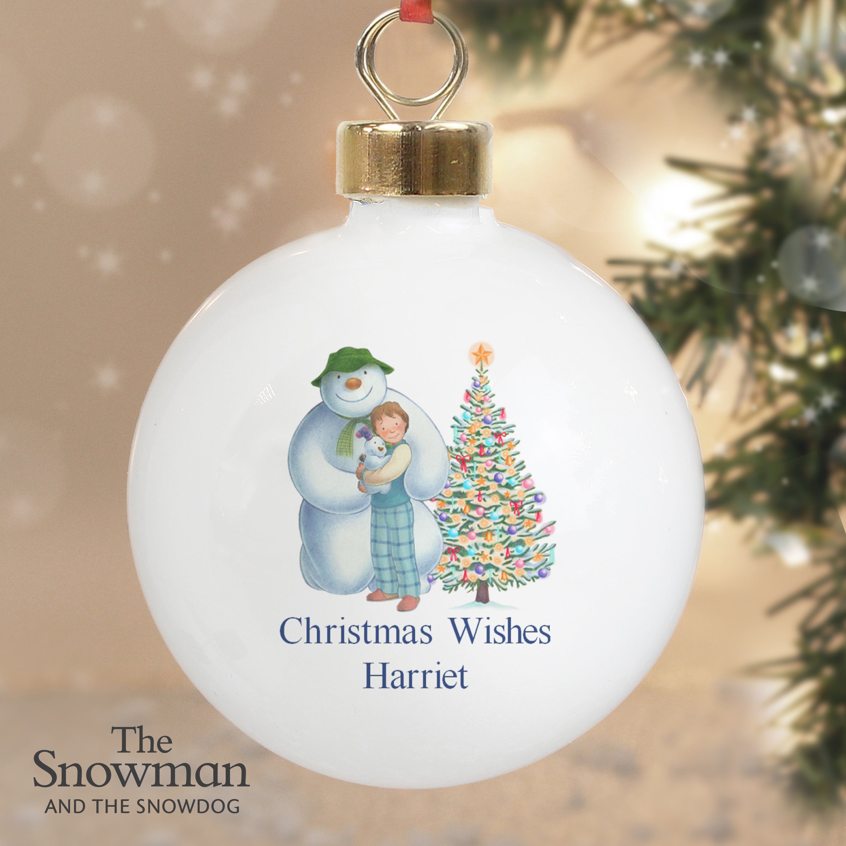 Personalised The Snowman and the Snowdog Friends Bauble