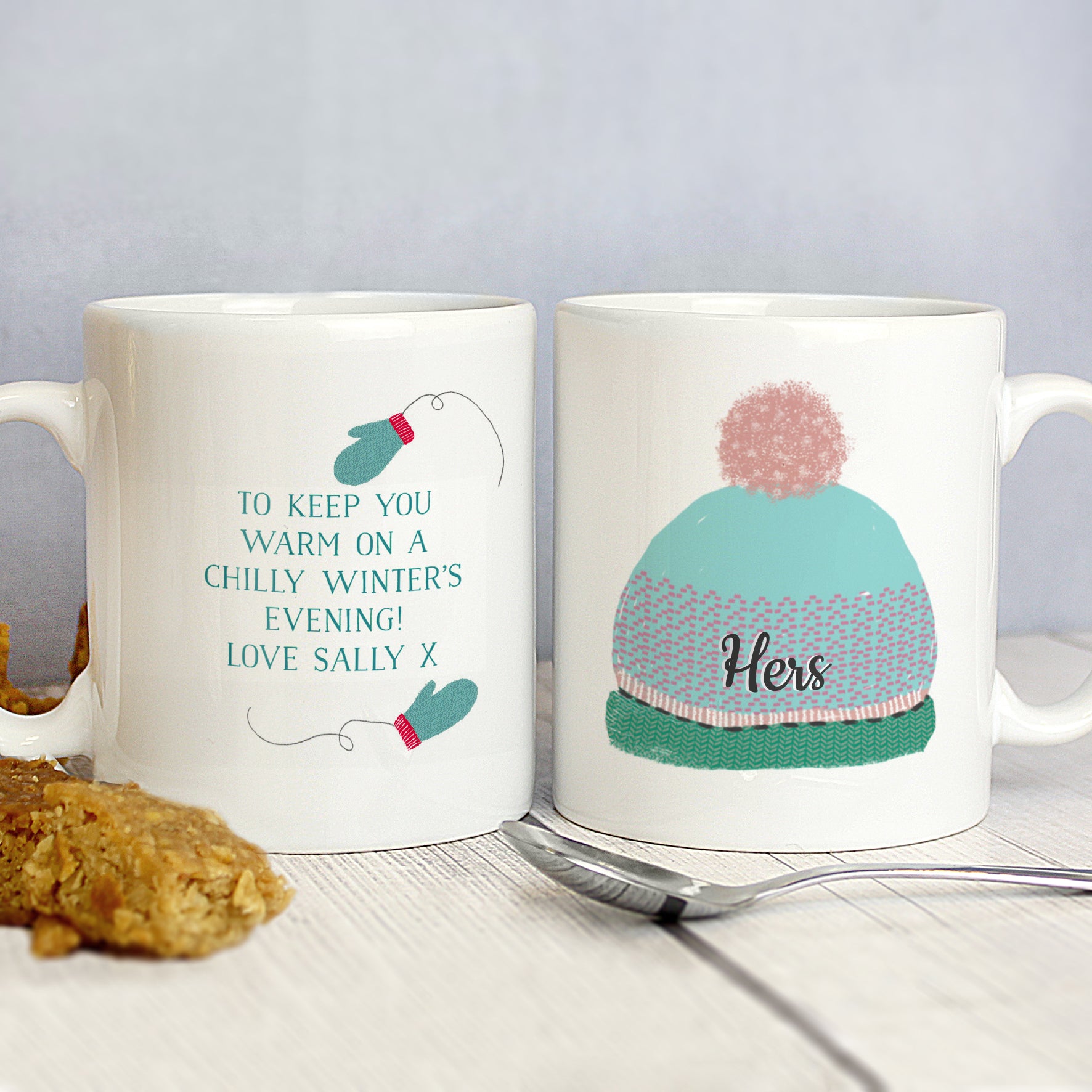 Personalised Woolly Hats Mug Set