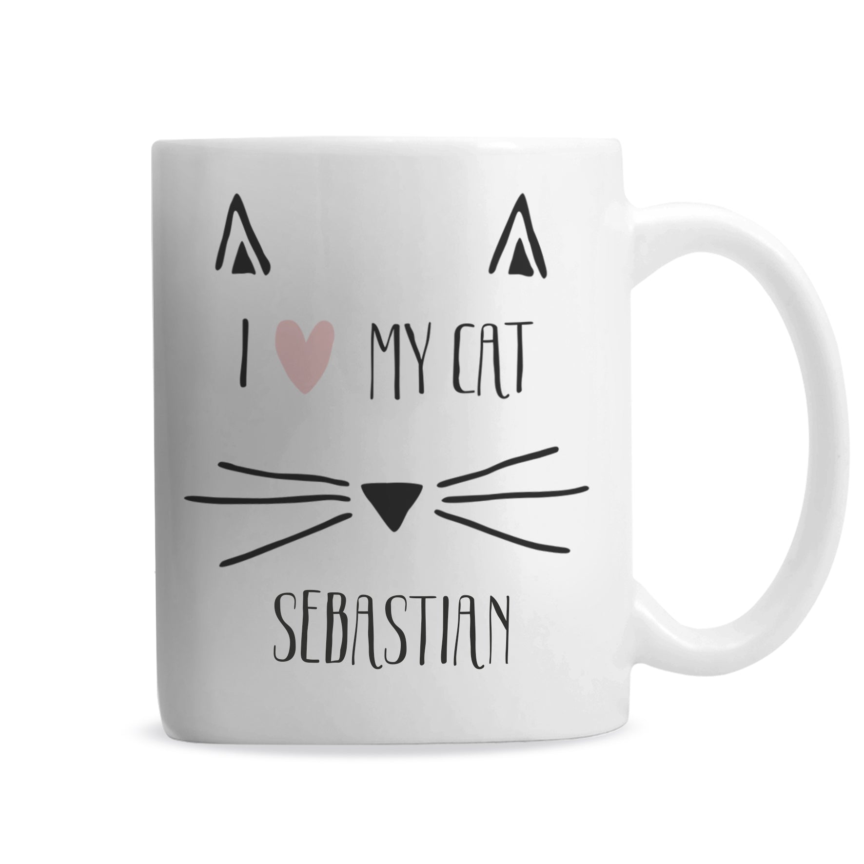 Personalised Cat Features Mug