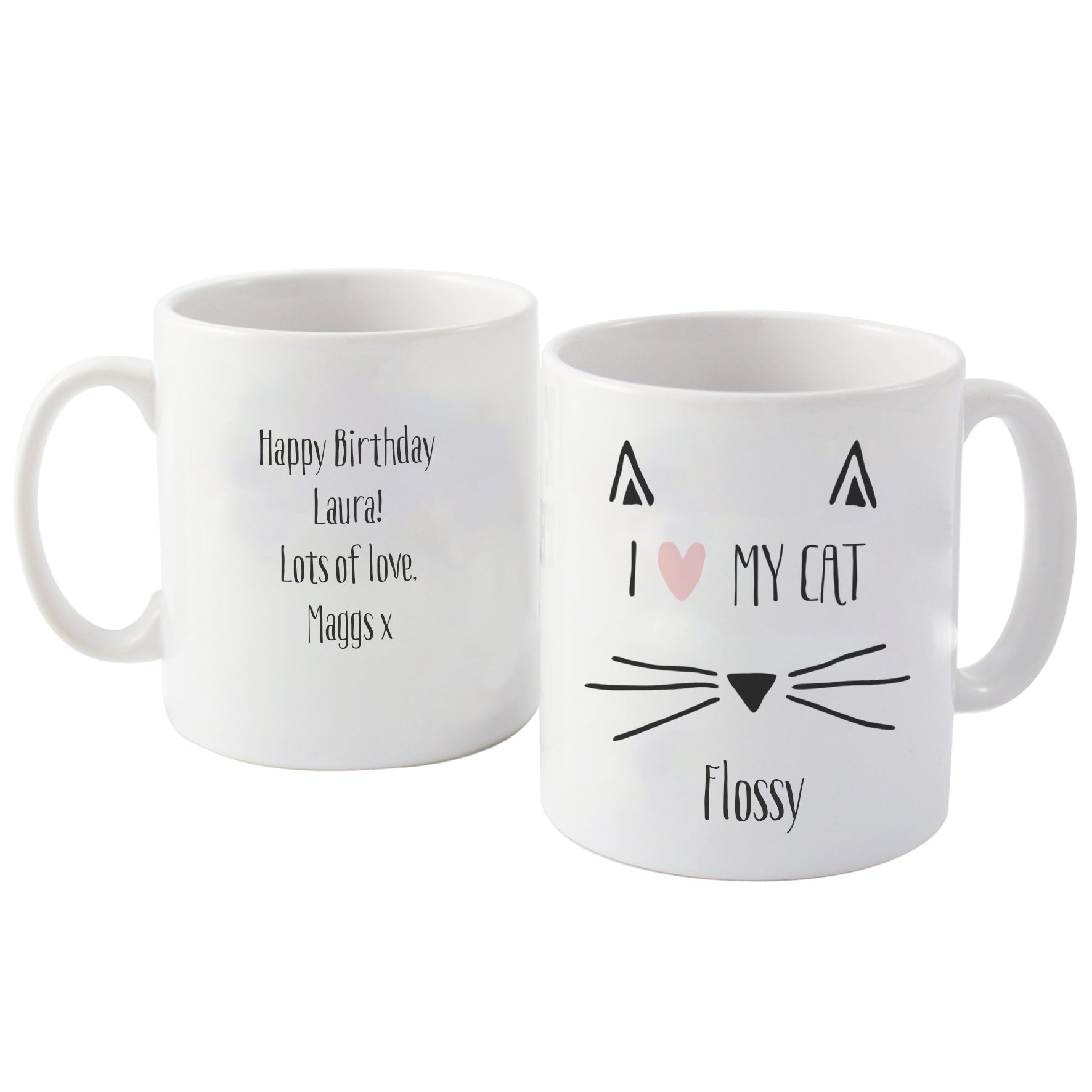 Personalised Cat Features Mug