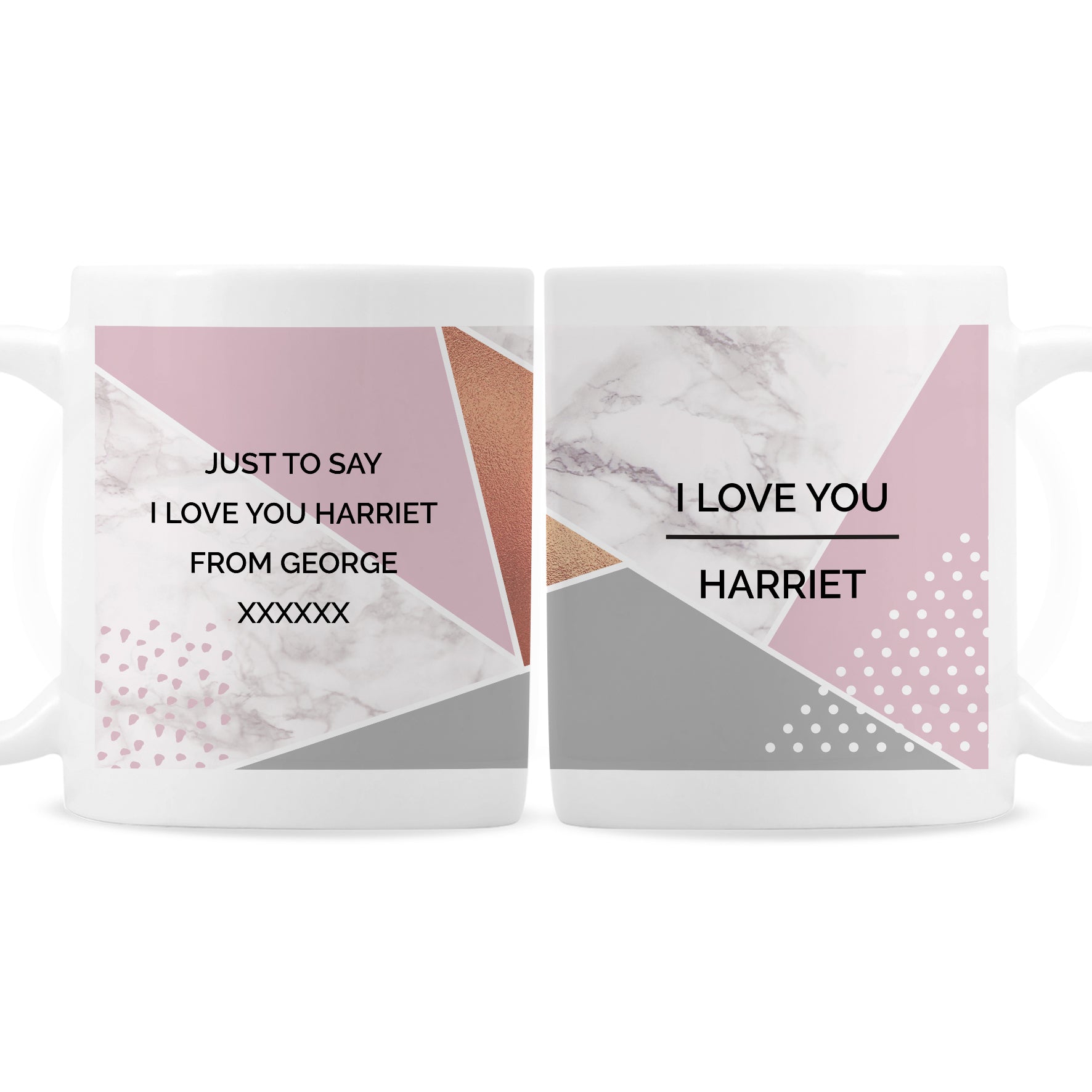 Personalised Geometric Mug