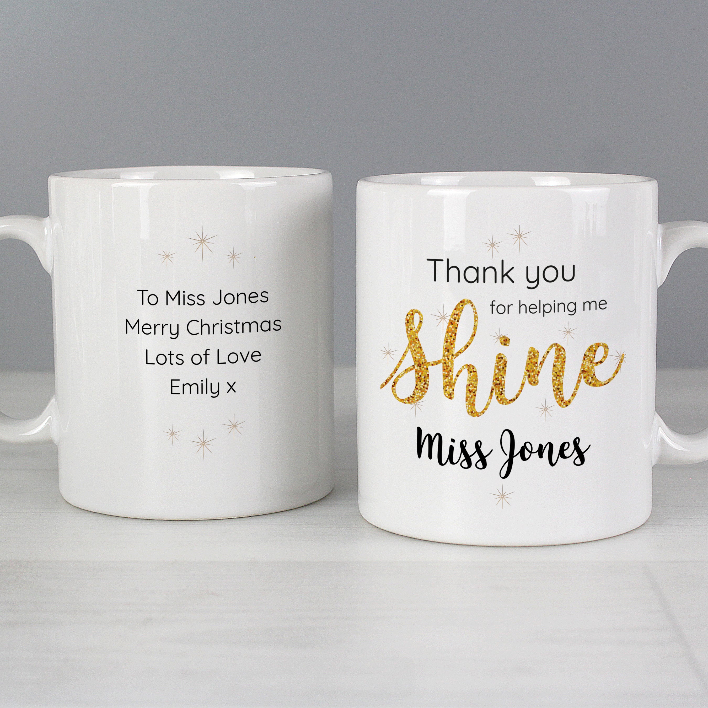 Personalised Shine Teacher Mug