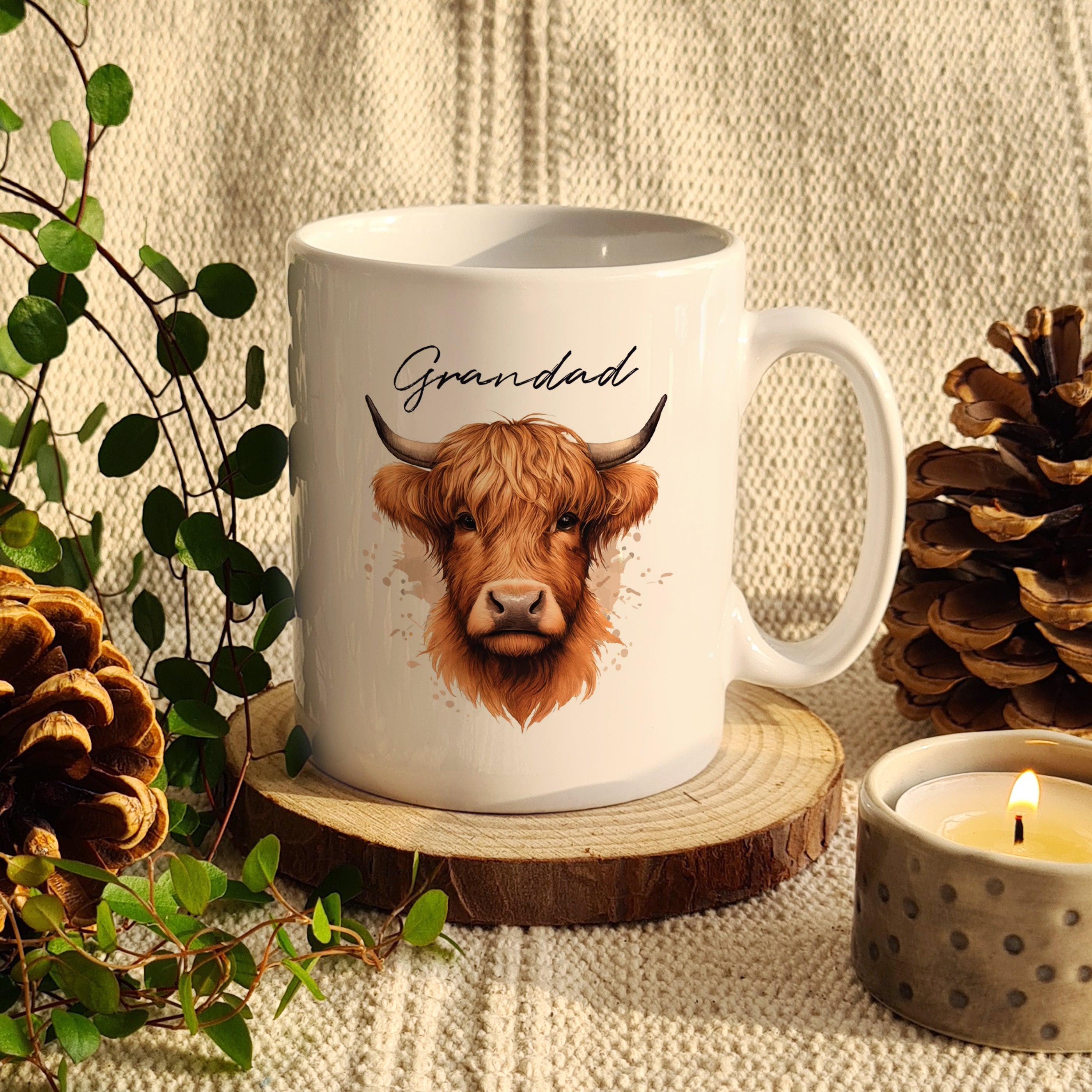 Personalised Highland Cow Mug - Male