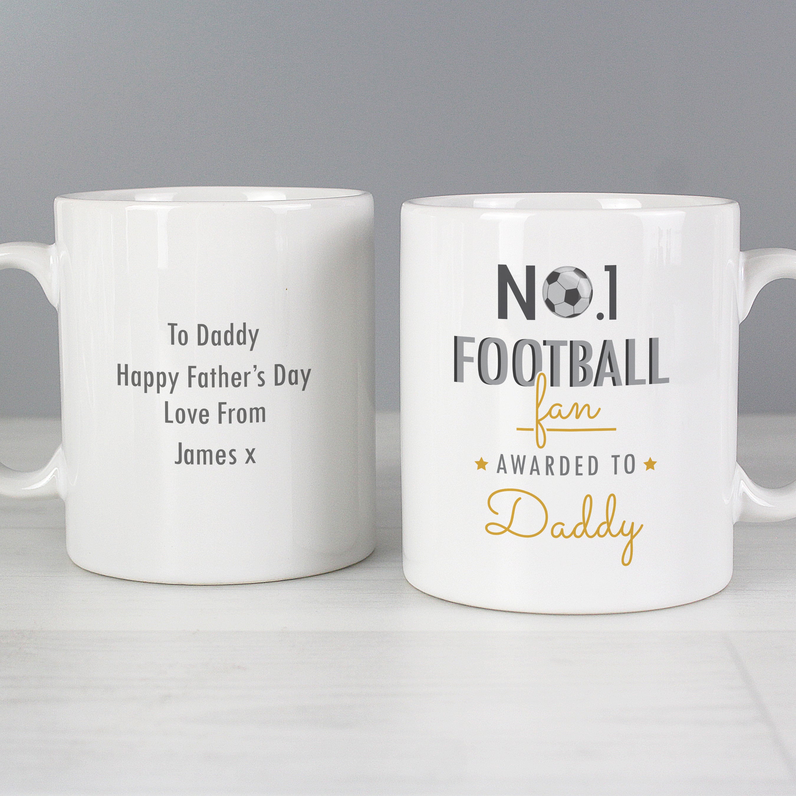 Personalised No.1 Football Fan Mug