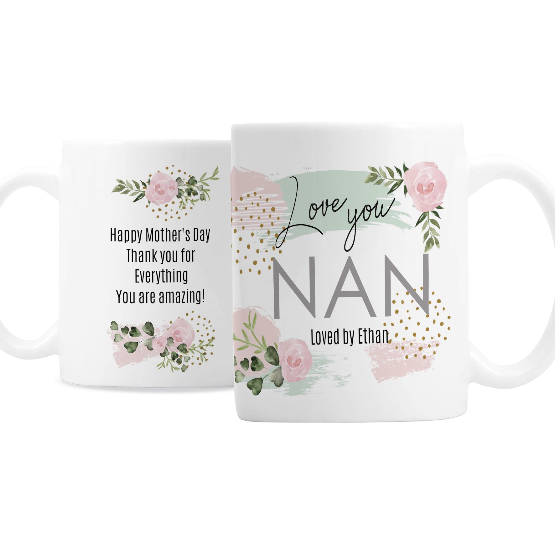 Personalised Abstract Rose Mug