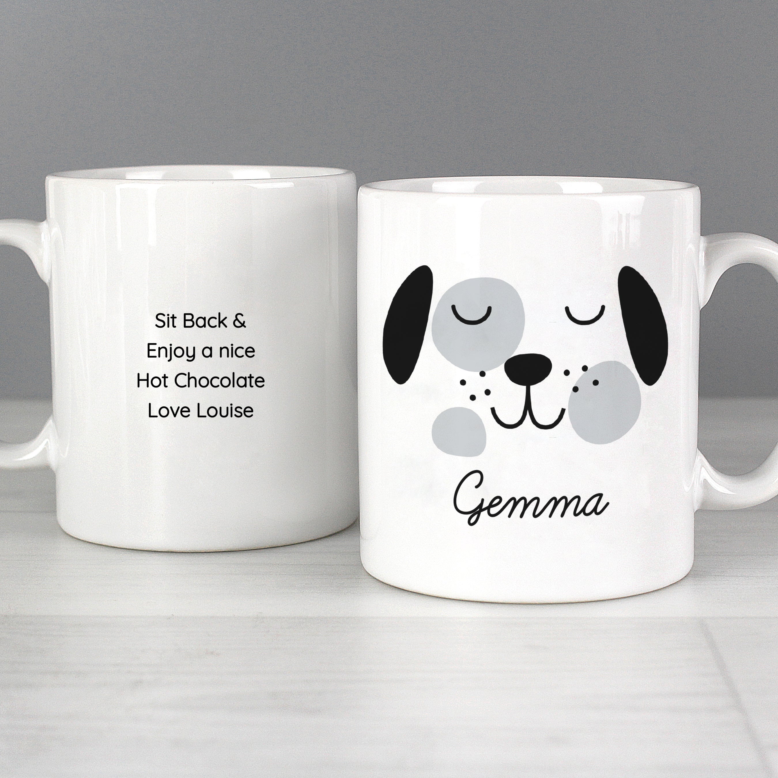 Personalised Cute Dog Face Mug