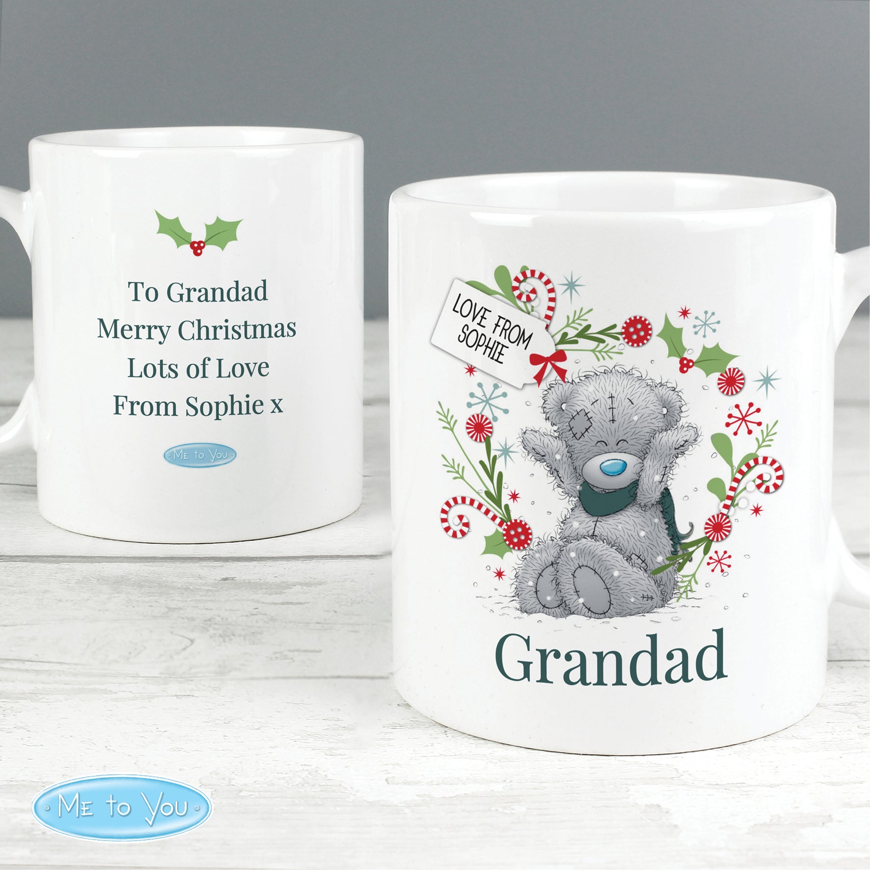 Personalised Me to You 'For Grandad Dad' Christmas Mug