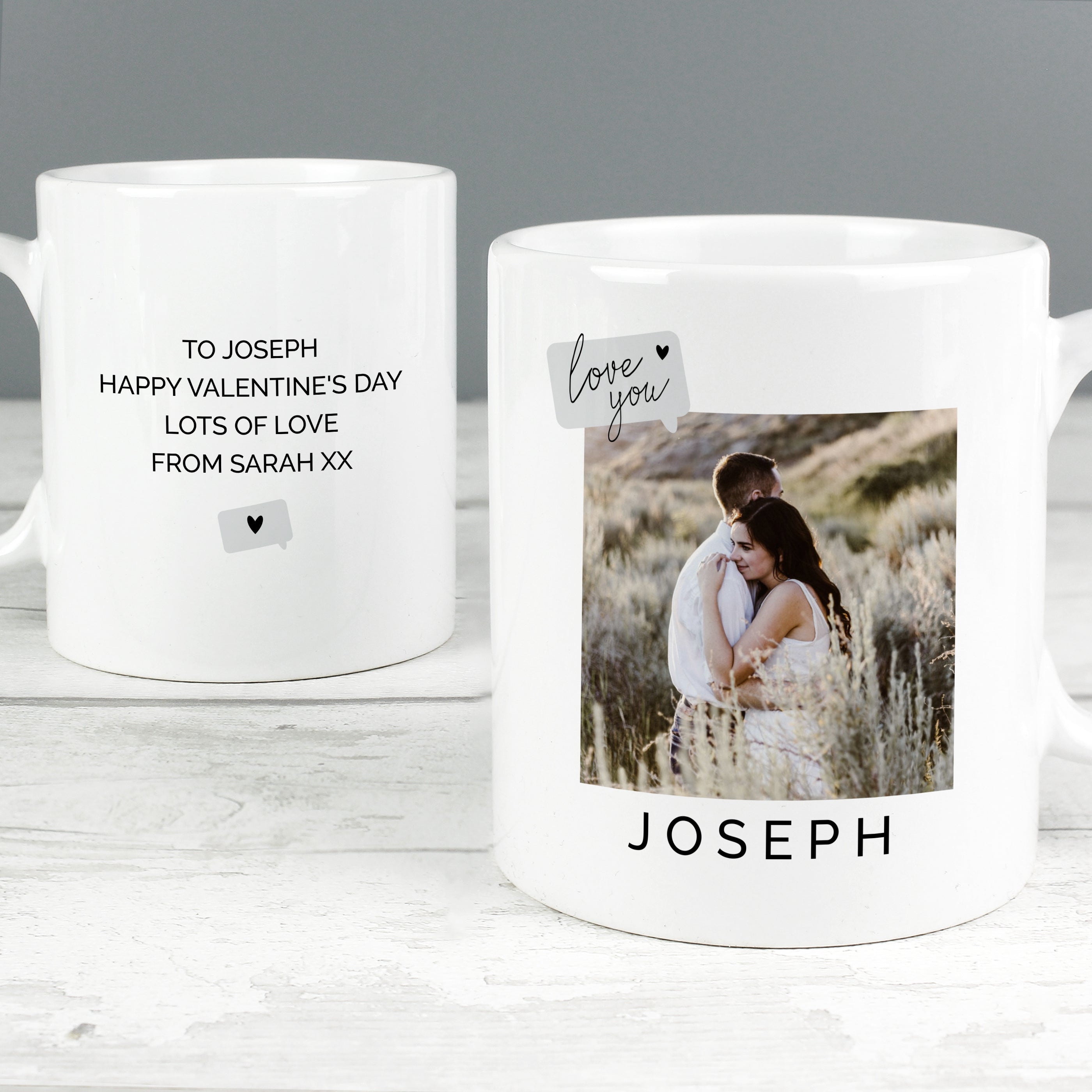 Personalised Love You Snapshot Photo Upload Mug