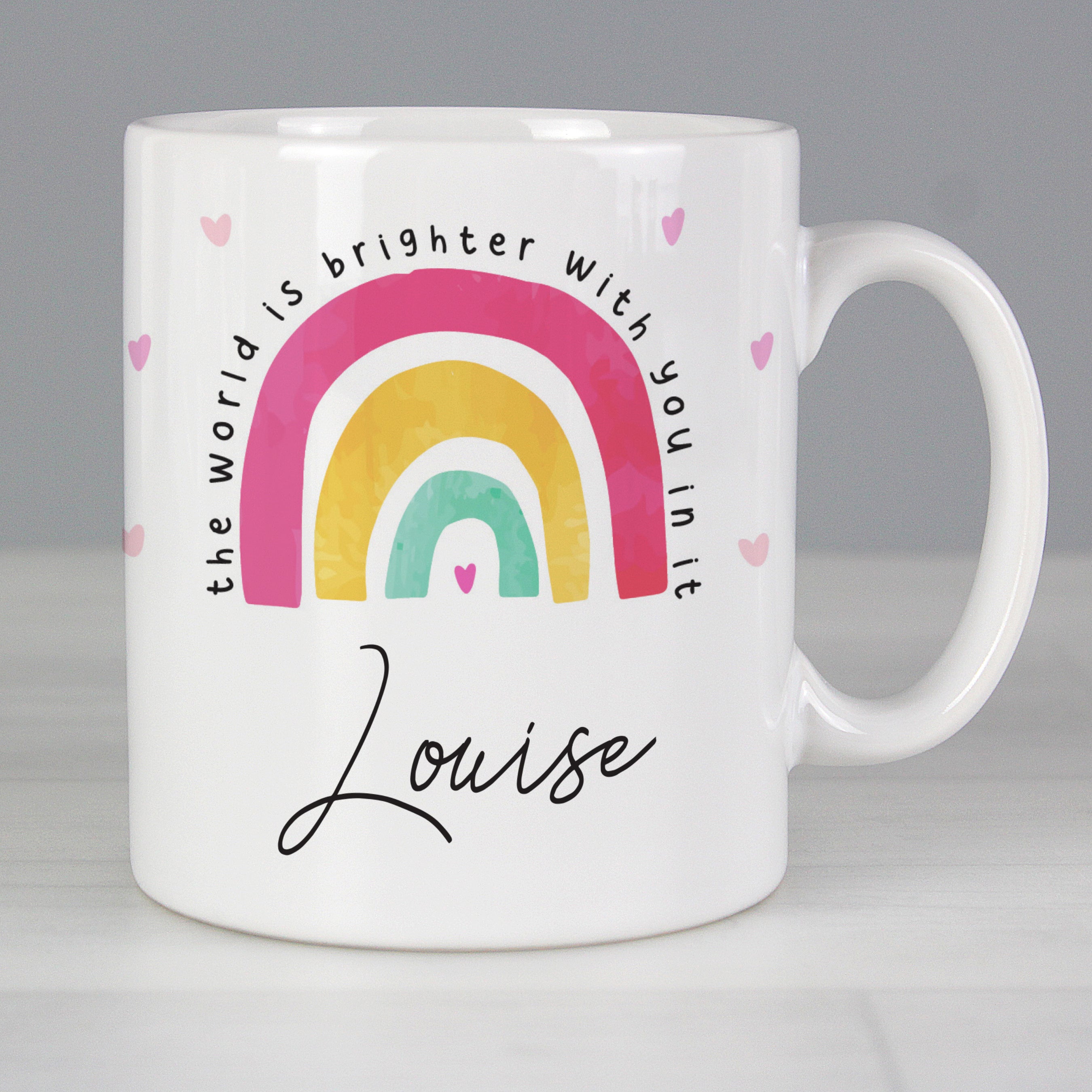 Personalised You Make The World Brighter Mug