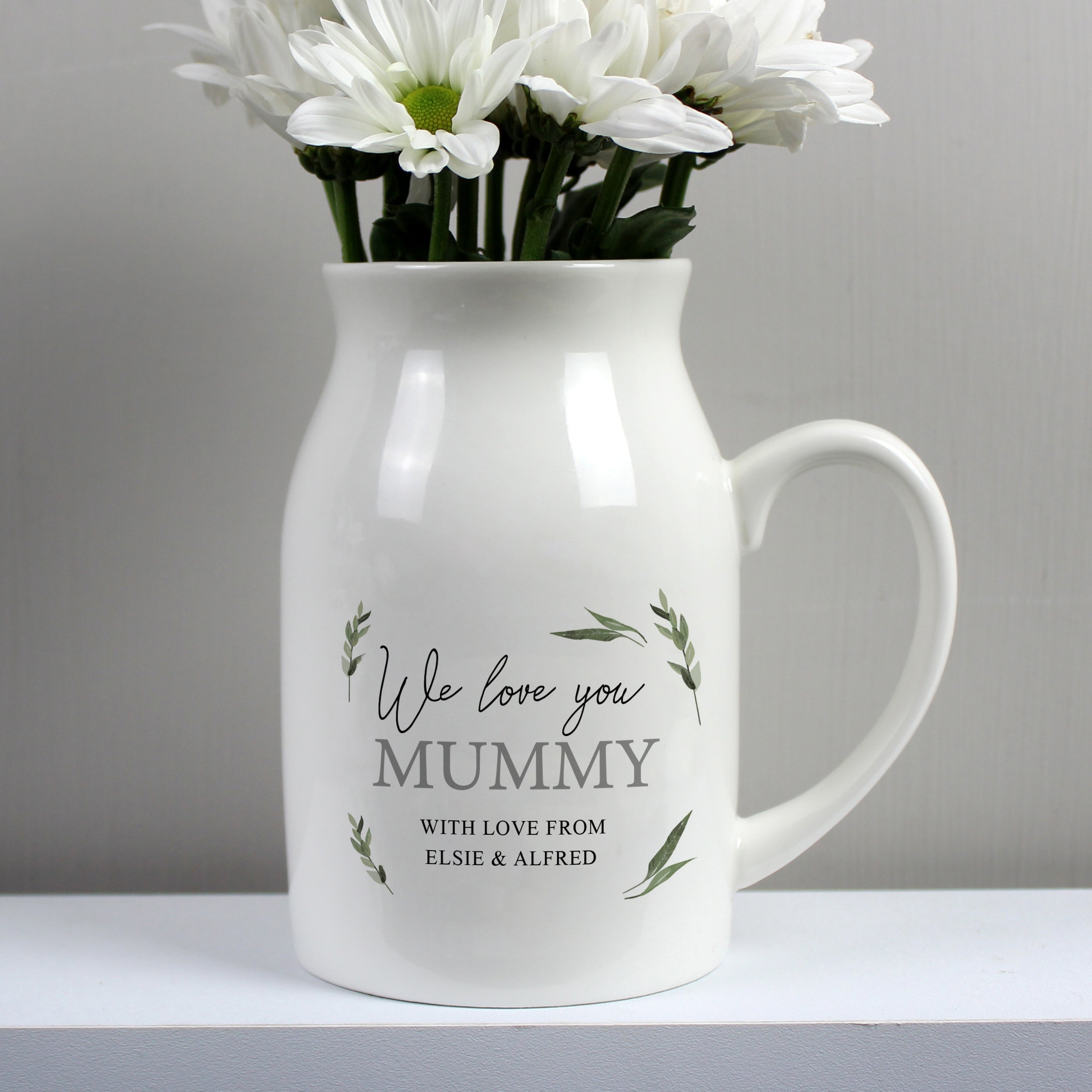 Personalised Botanical Flower Jug Vase