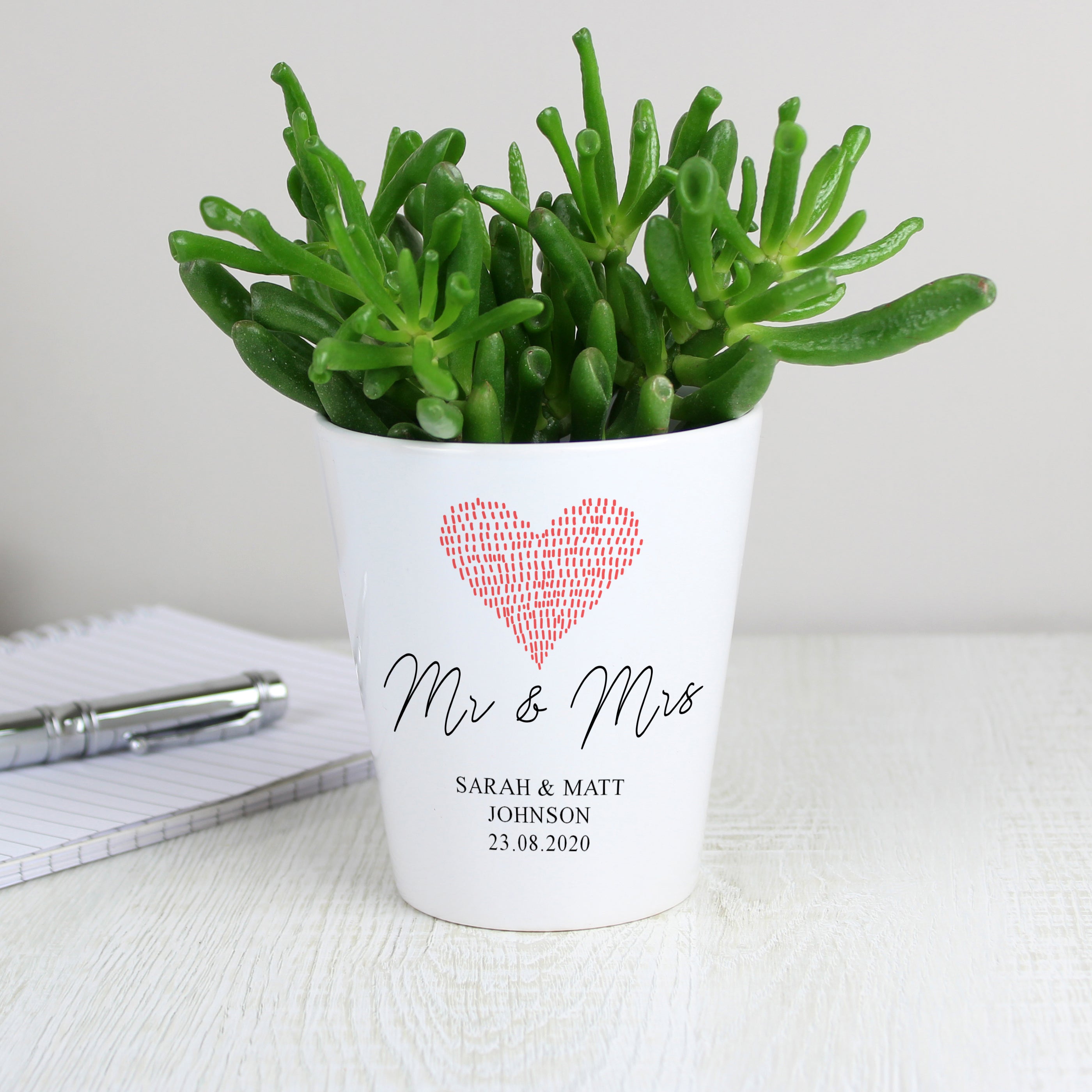 Personalised Heart Plant Pot