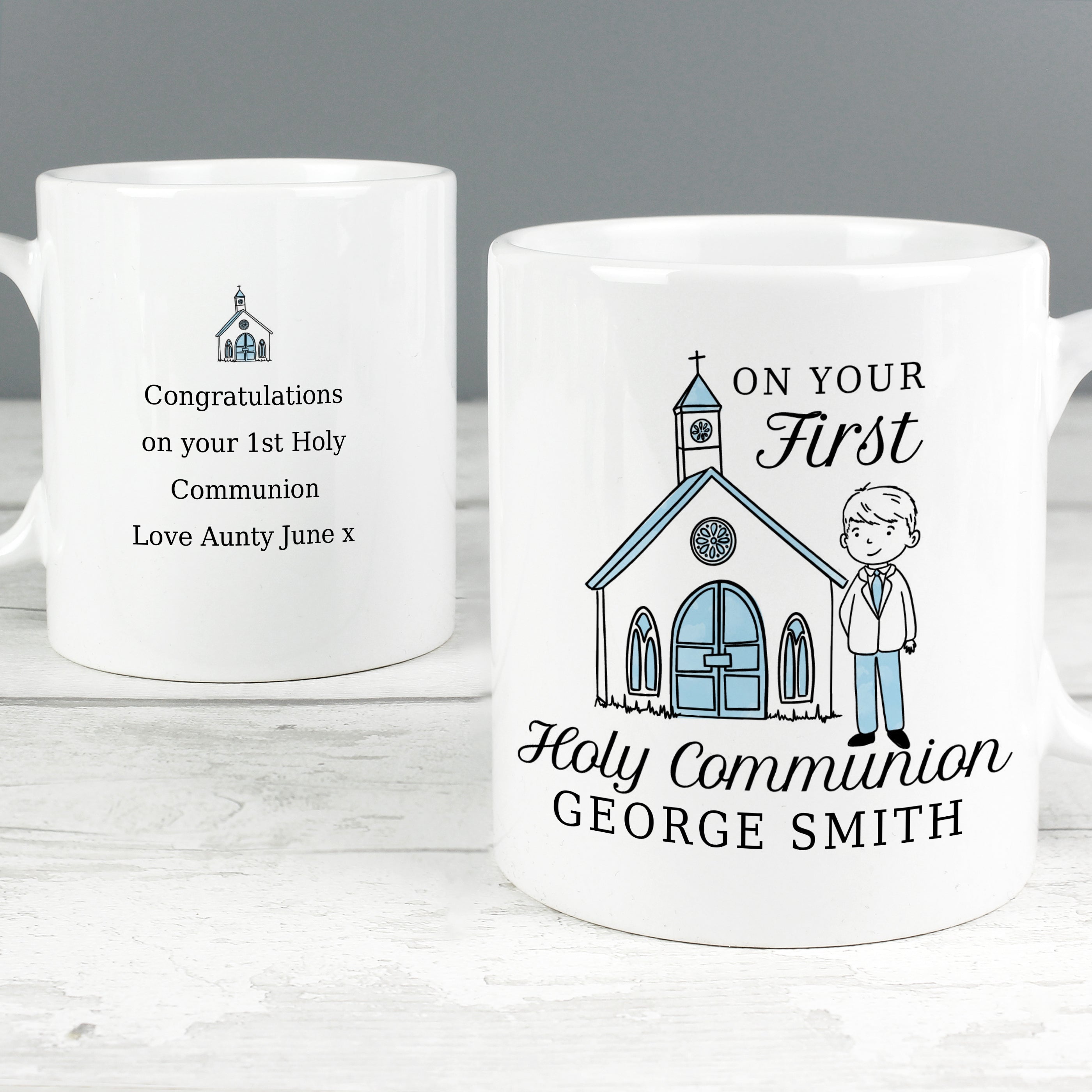 Personalised Boys First Holy Communion Mug