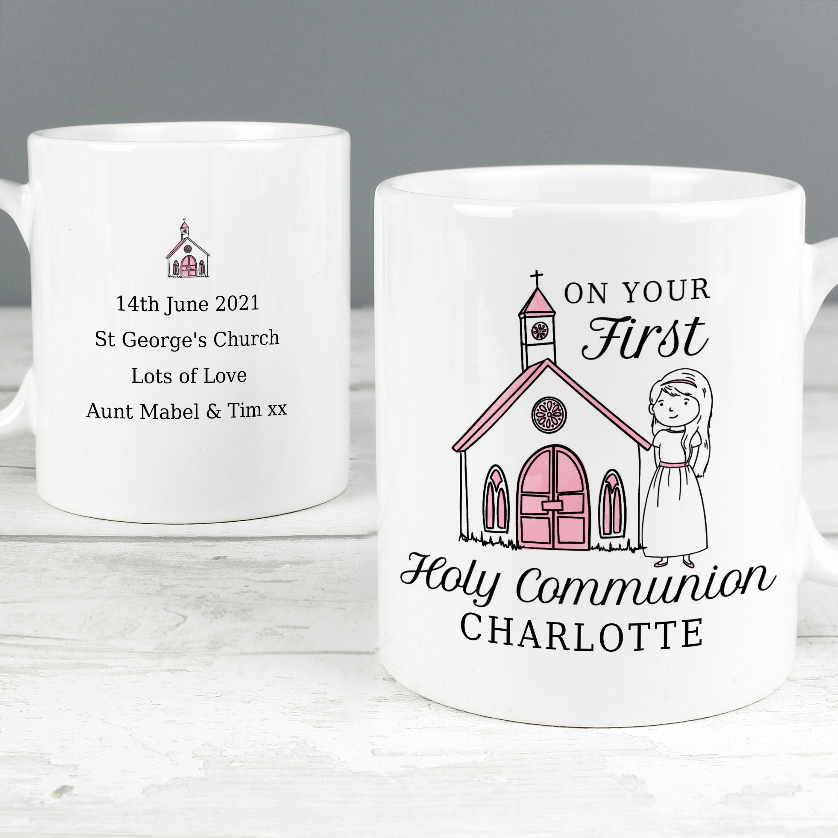 Personalised Girls First Holy Communion Mug