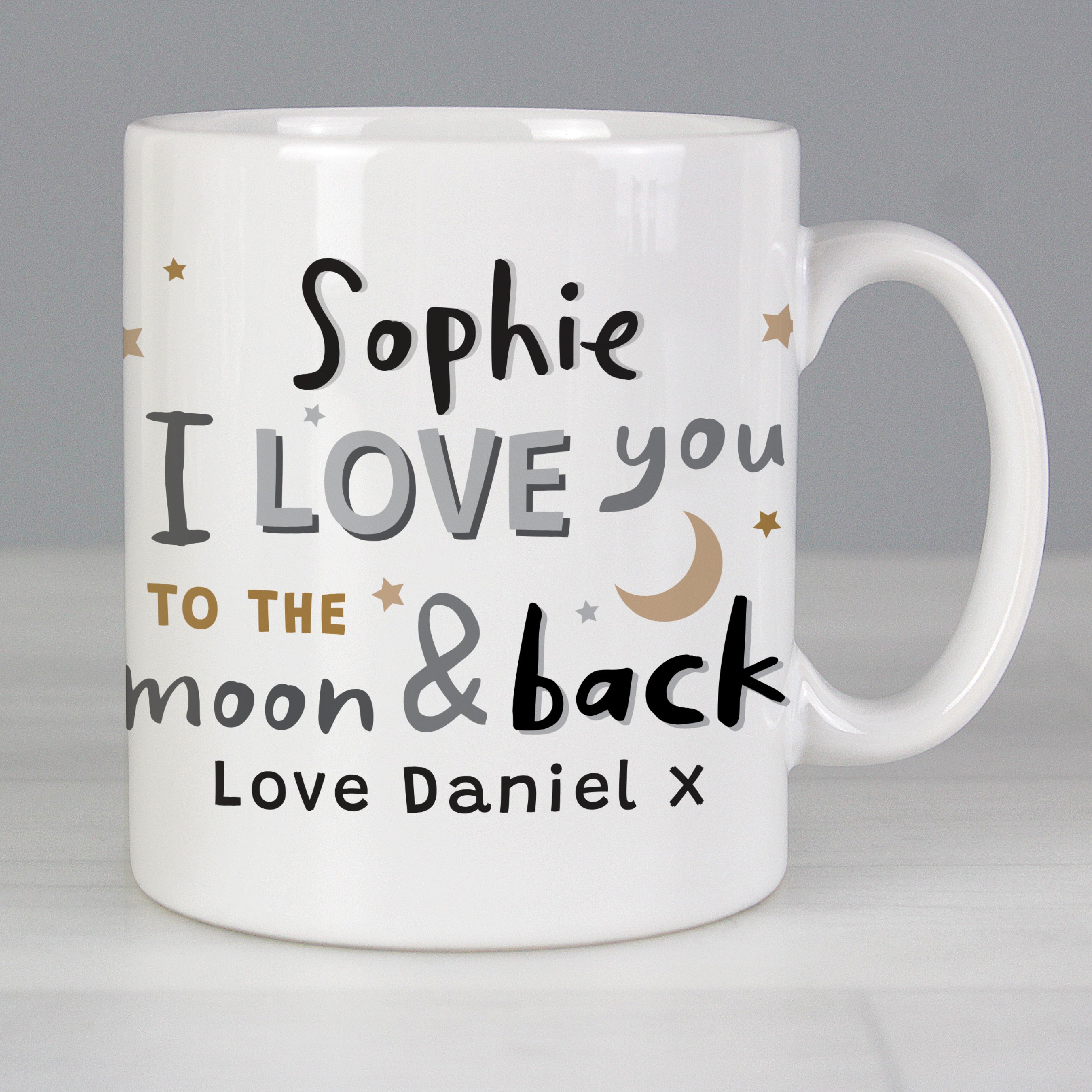 Personalised To the Moon and Back Mug