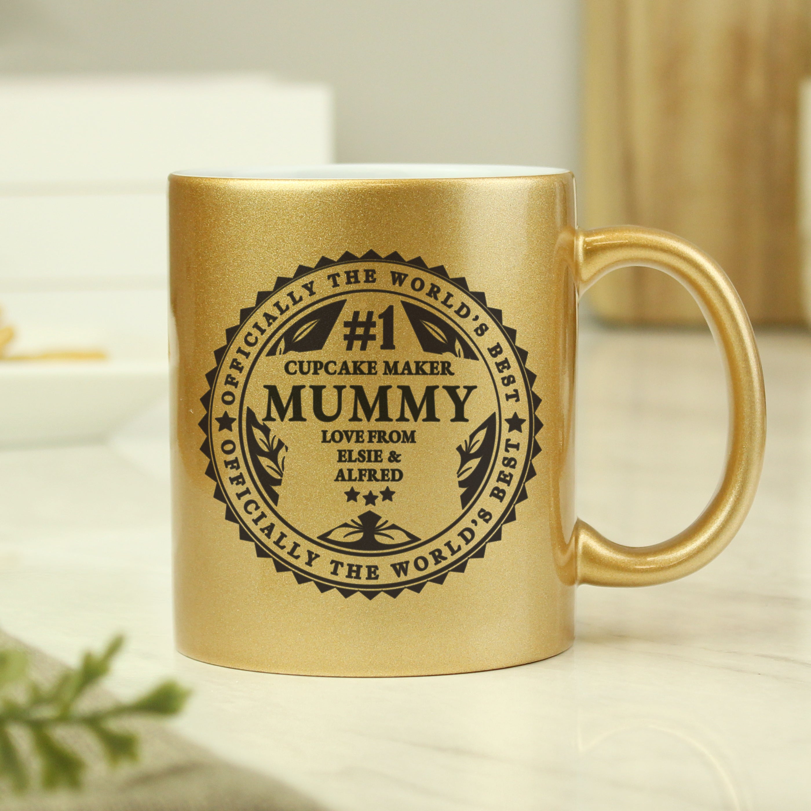 Personalised Worlds Best Gold Mug