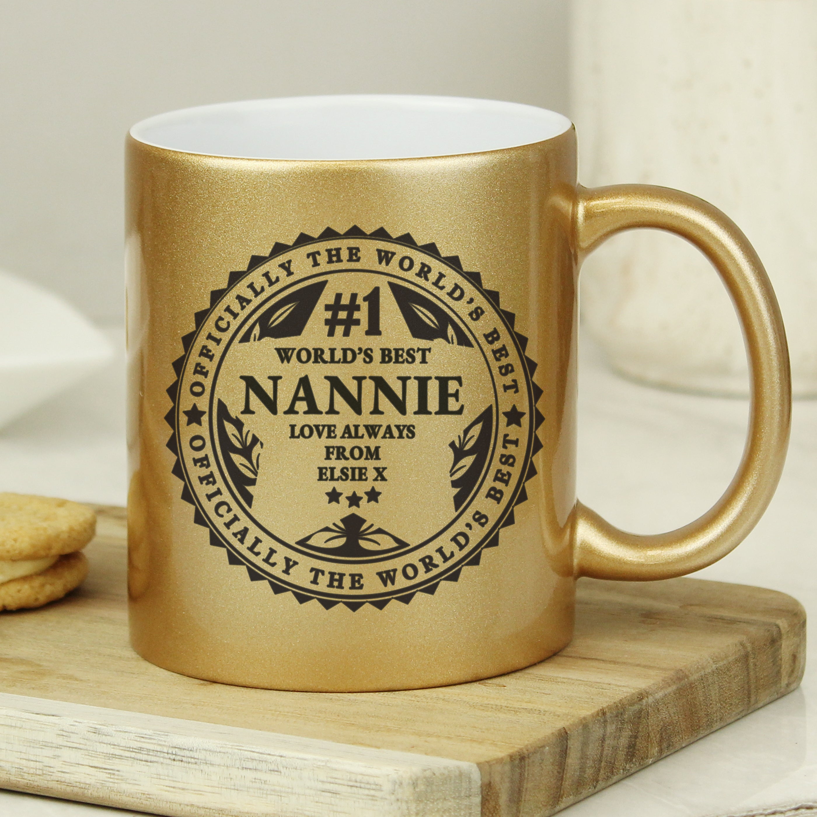 Personalised Worlds Best Gold Mug