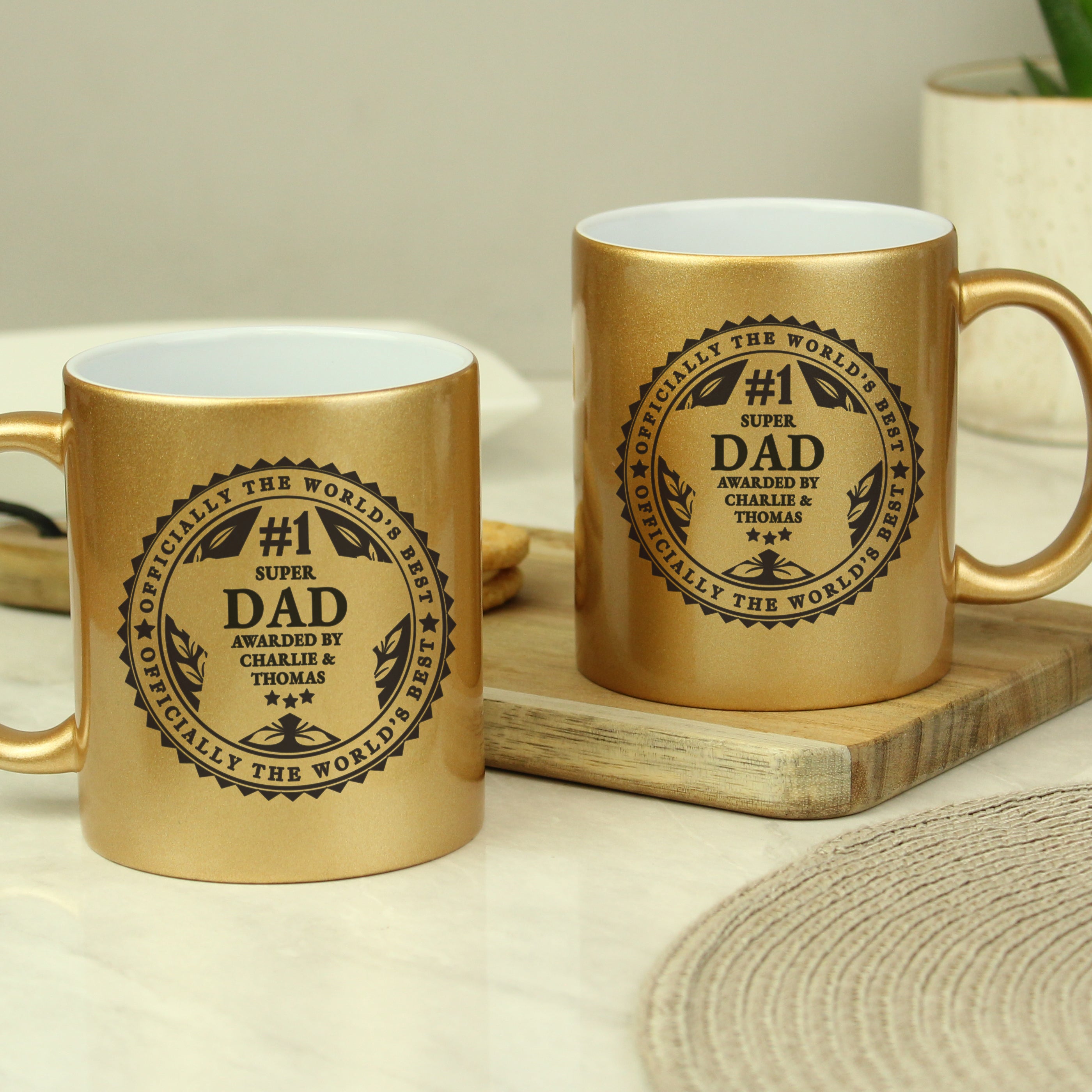 Personalised Worlds Best Gold Mug