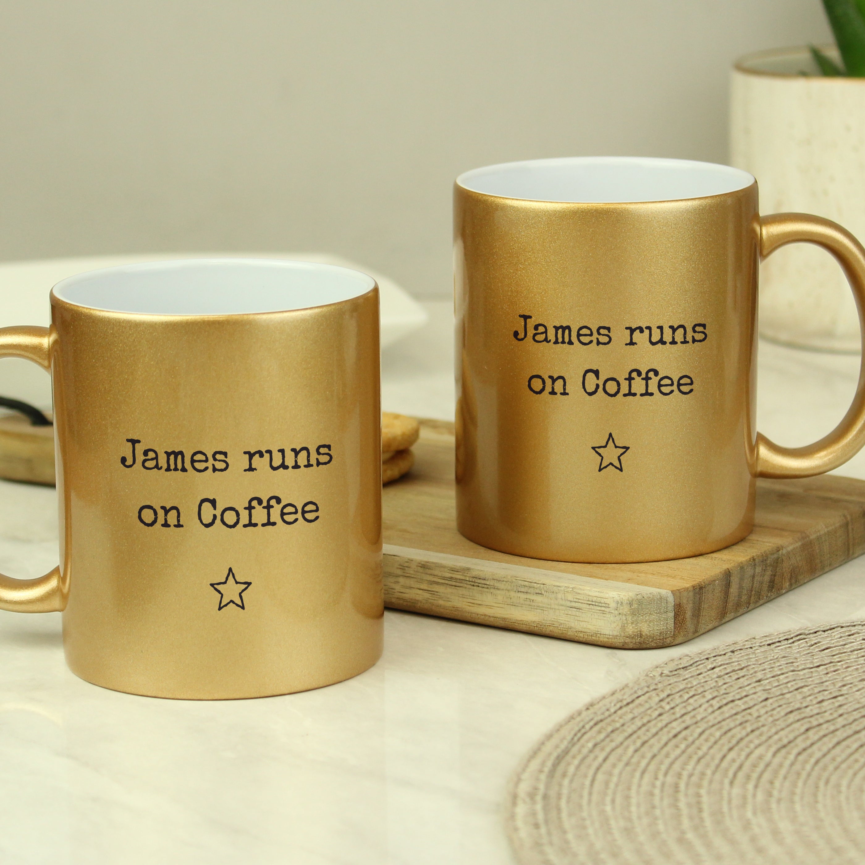 Personalised Free Text Gold Mug