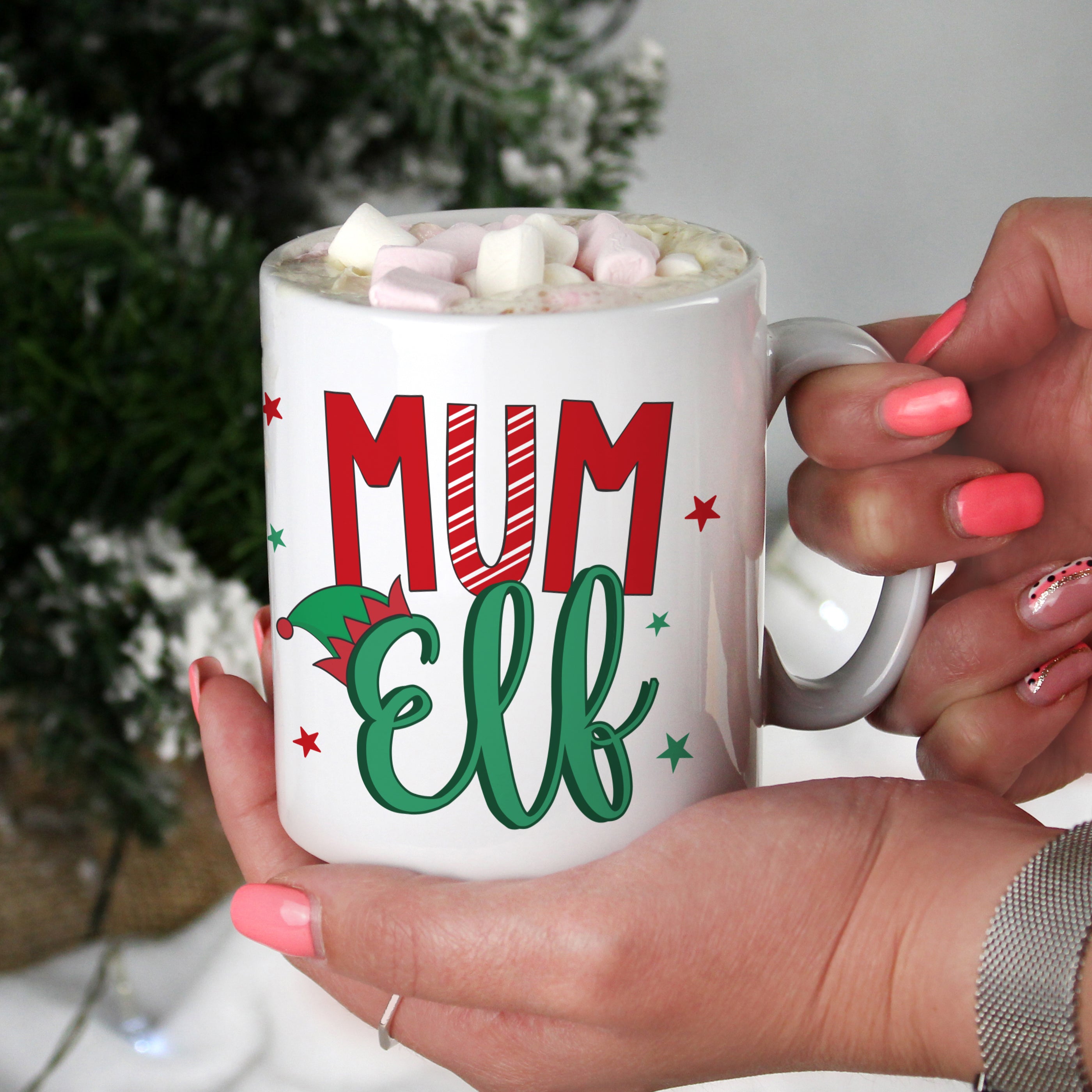 Personalised Mum Elf Mug